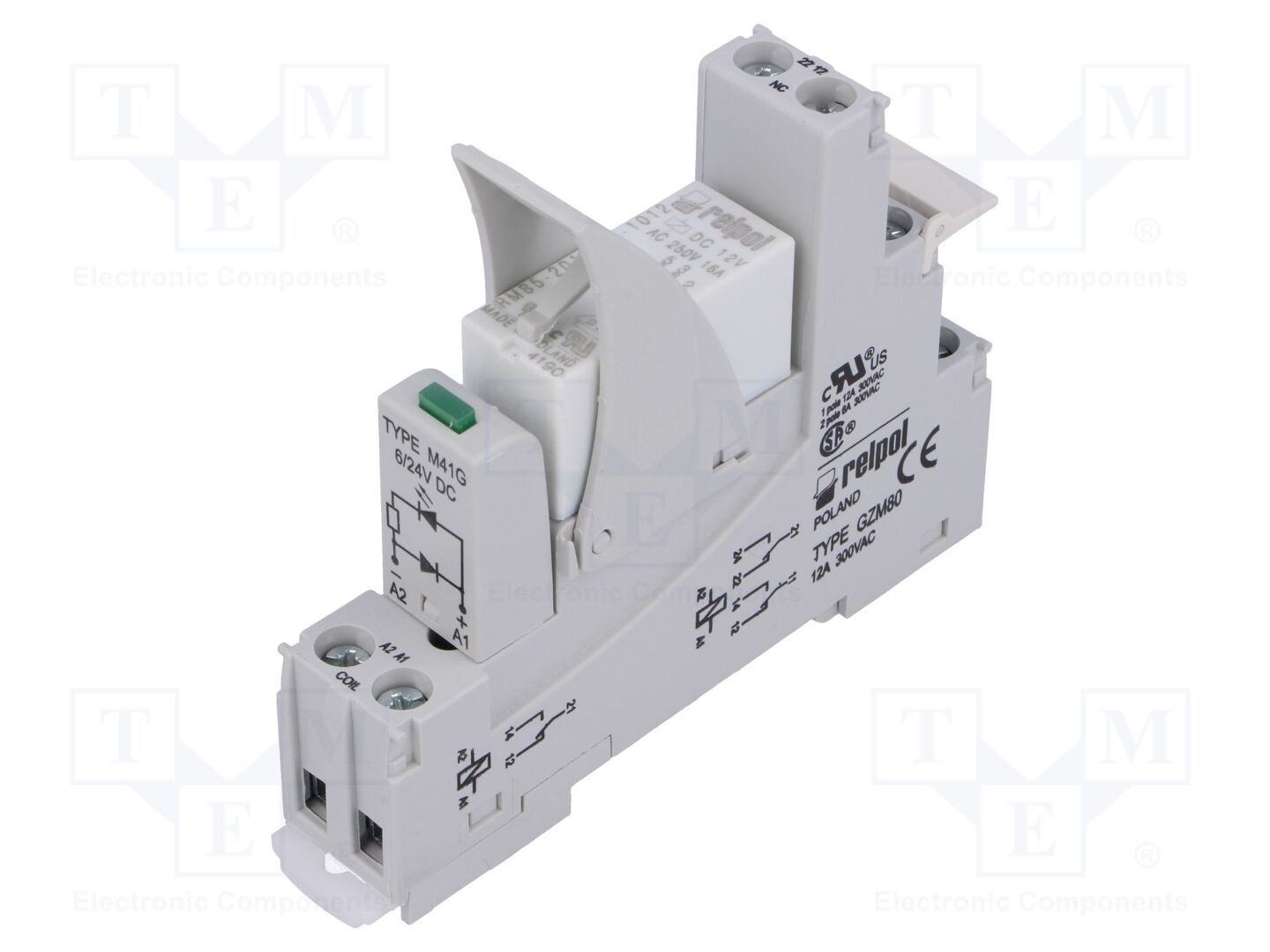 RELPOL PI85012DC00LD Elektromagneettinen rele 12VDC