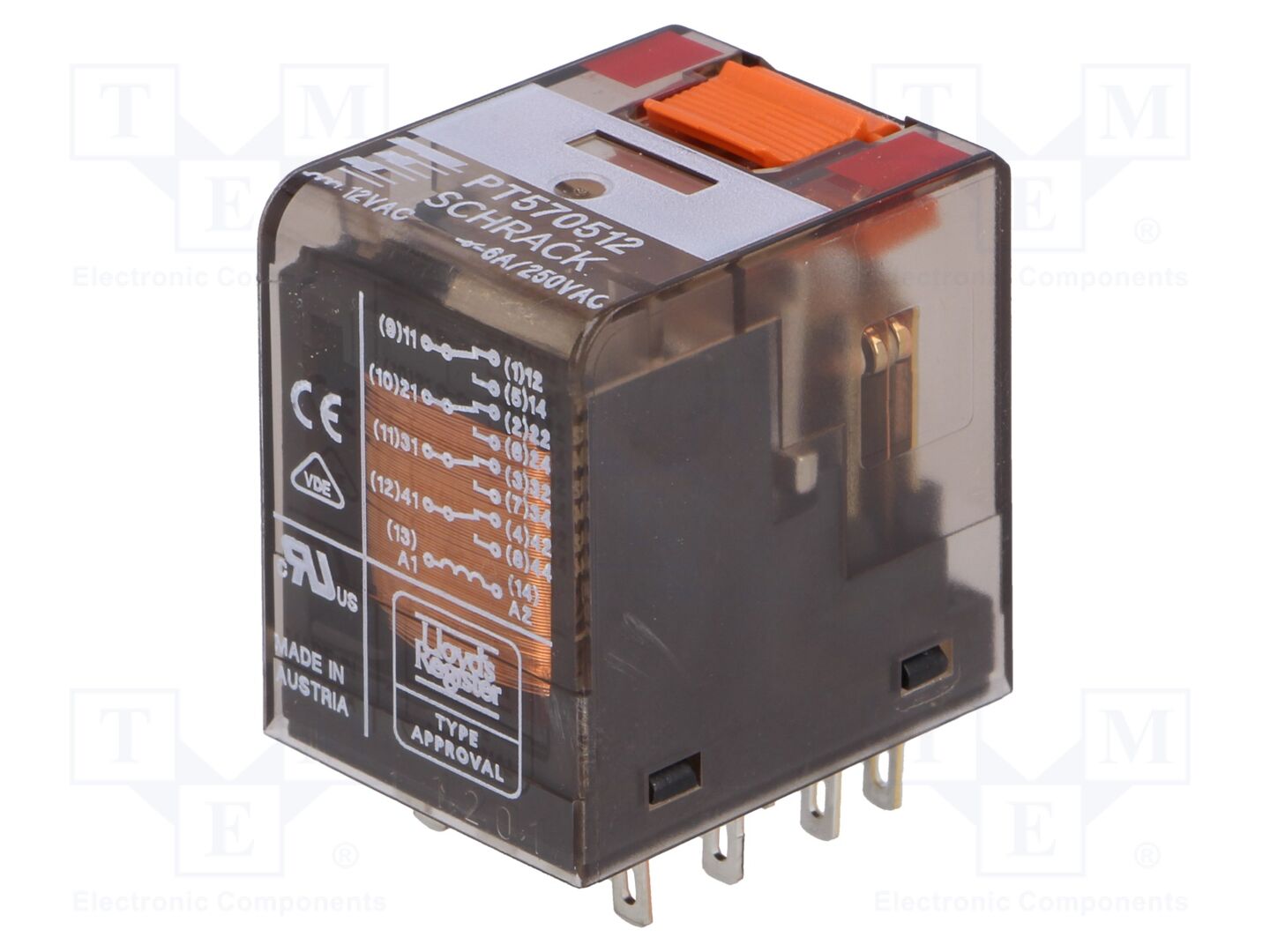 TE Connectivity PT570512 Sähkömagneettinen rele 12VAC