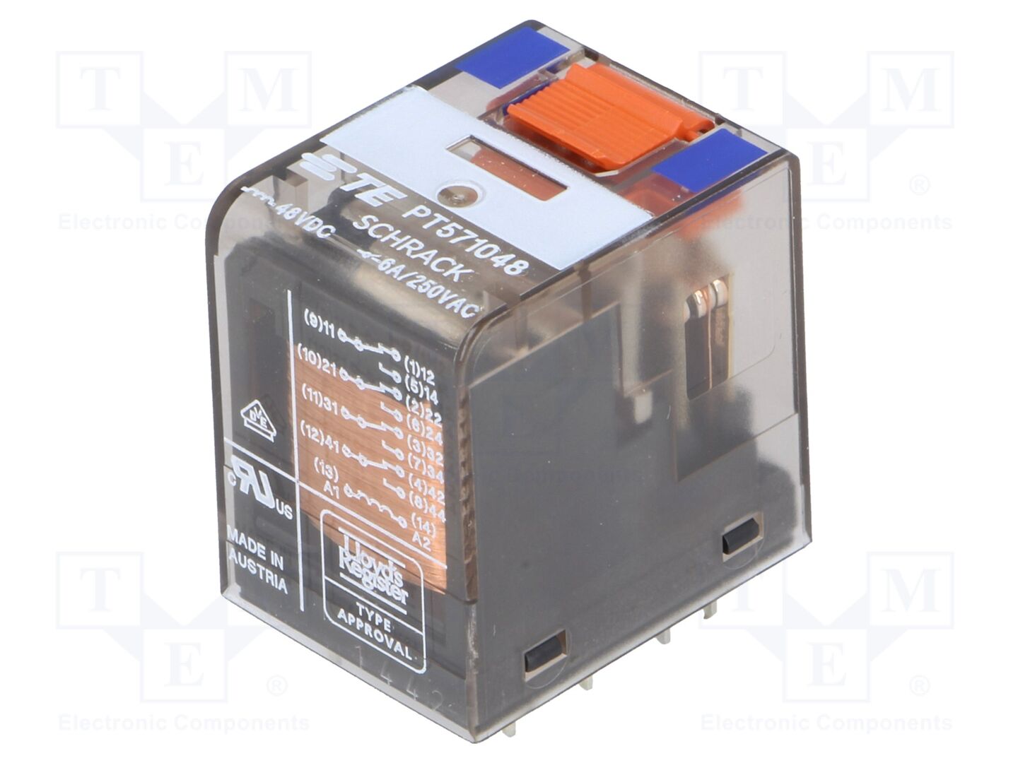 TE Connectivity PT571048 Sähkömagneettinen rele 48VDC