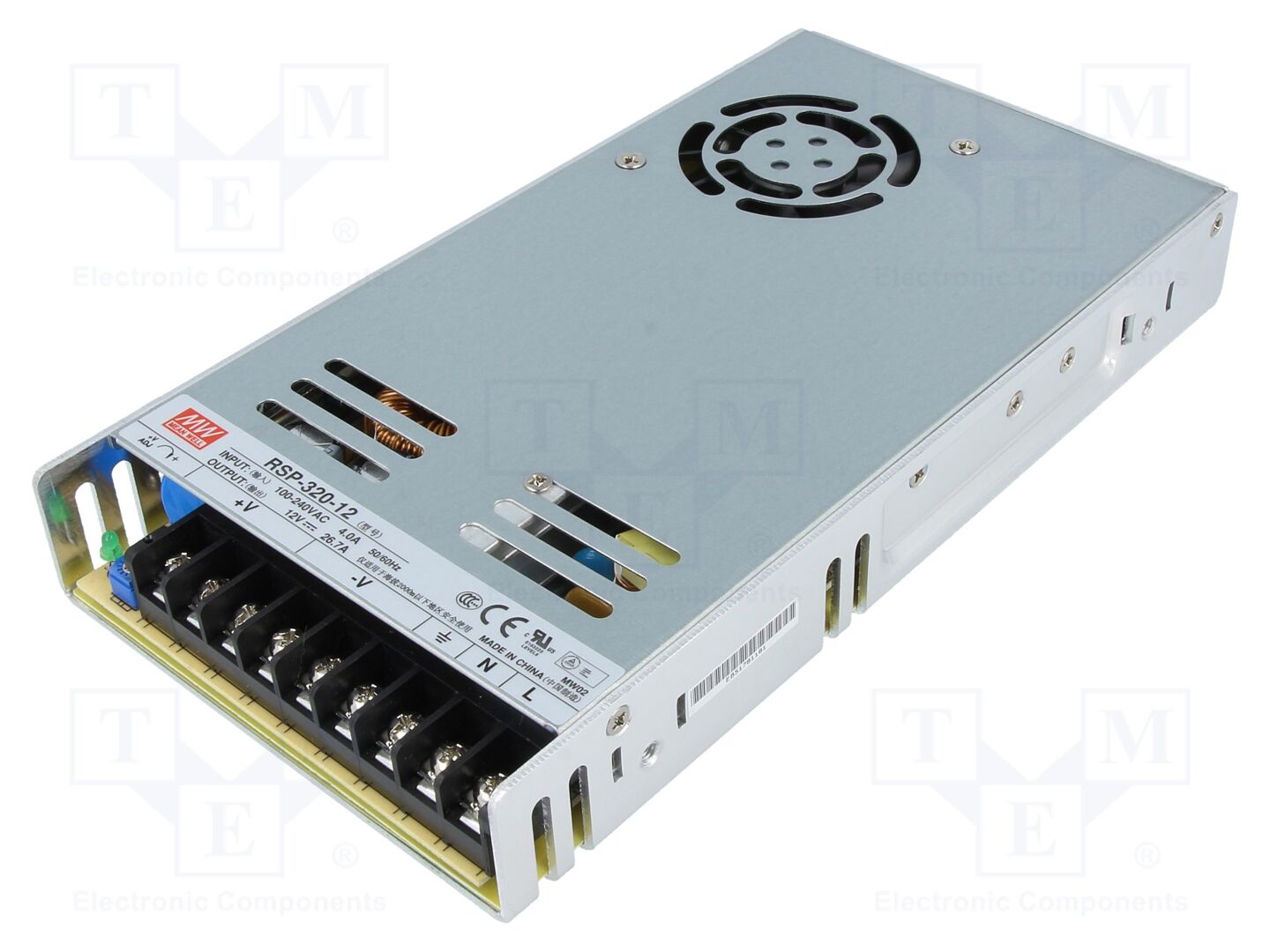 MEAN WELL RSP-320-12 Kytkinlähde 320,4W 12VDC modulaarinen