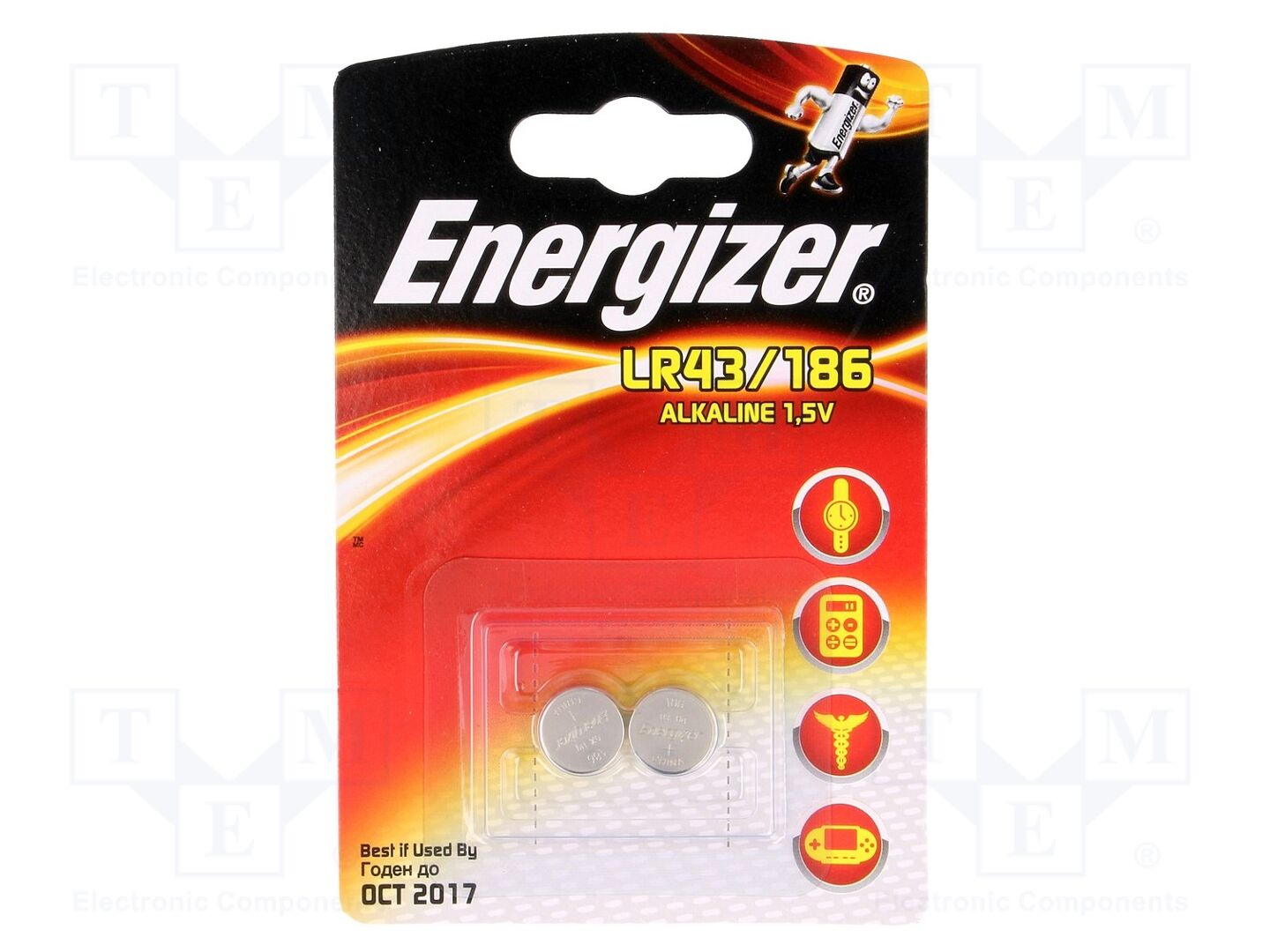 ENERGIZER BAT-LR43/EG-B2 Alkaliparisto 1.5V (50 kpl erä)
