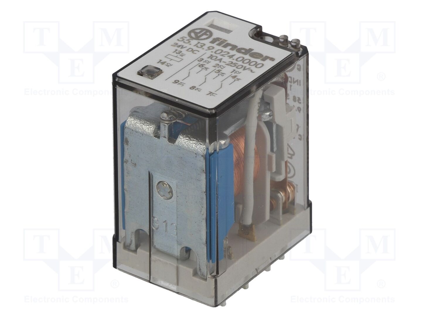 FINDER 55.13.9.024.000 Sähkömagneettinen rele 24VDC