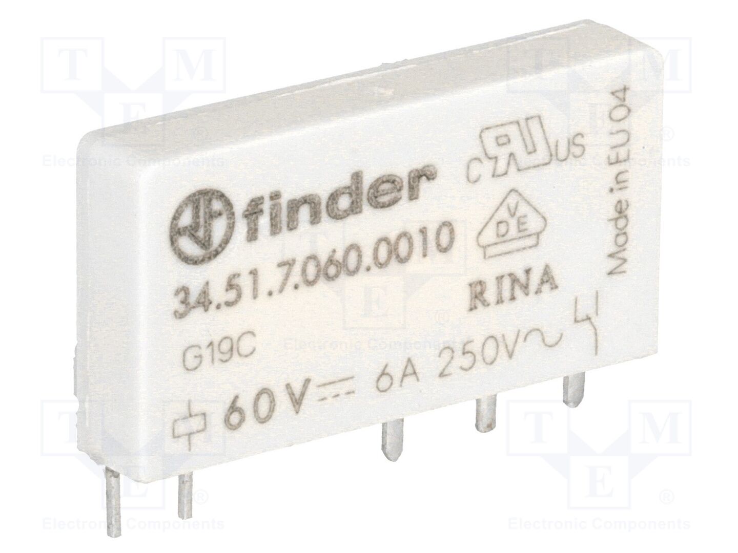 FINDER 34.51.7.060.001 Sähkömagneettinen rele 60VDC