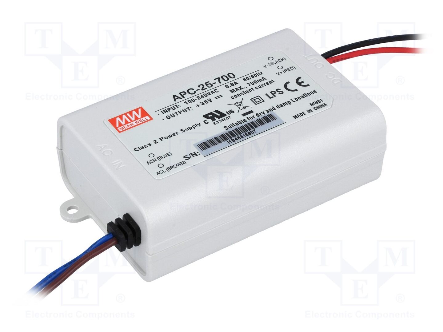 MEAN WELL APC-25-700 LED-virtalähde 25,2W 700mA 11-36VDC