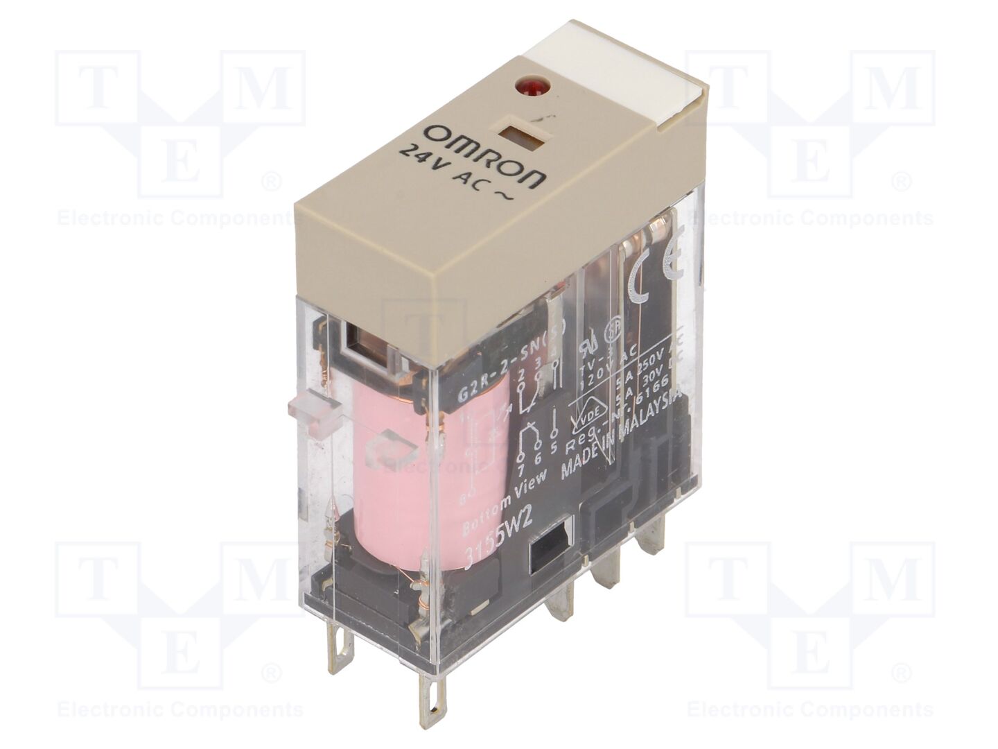 OMRON G2R-2-SN-24AC Sähkömagneettinen rele 24VAC