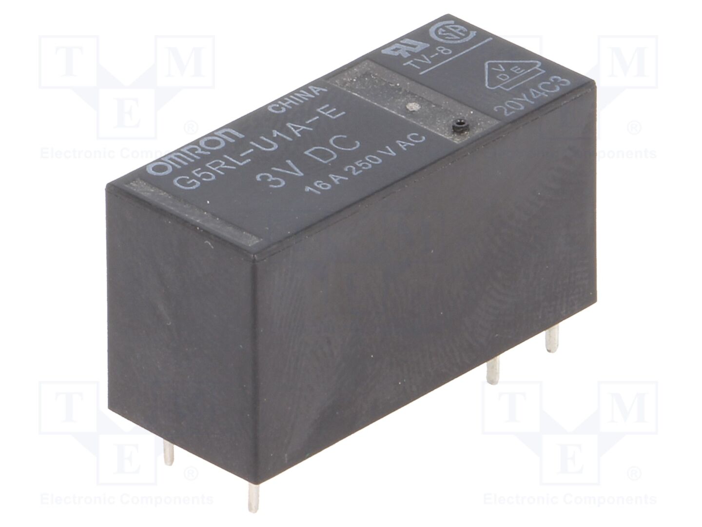 OMRON G5RL-U1A-E-3DC Sähkömagneettinen rele 16A, 3VDC