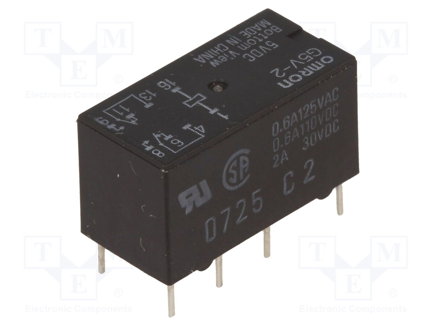 OMRON Electronic Components G5V2-5 Sähkömagneettinen rele 5VDC
