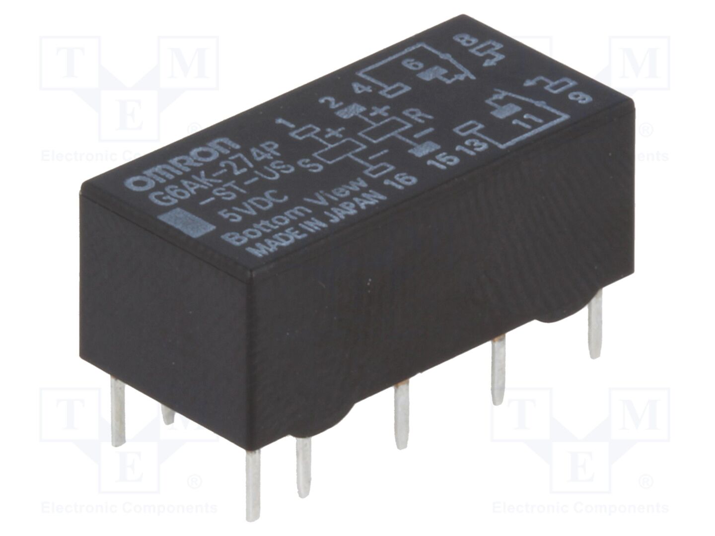 OMRON Electronic Components G6AK-274PST-US5 Sähkömagneettinen rele 5VDC