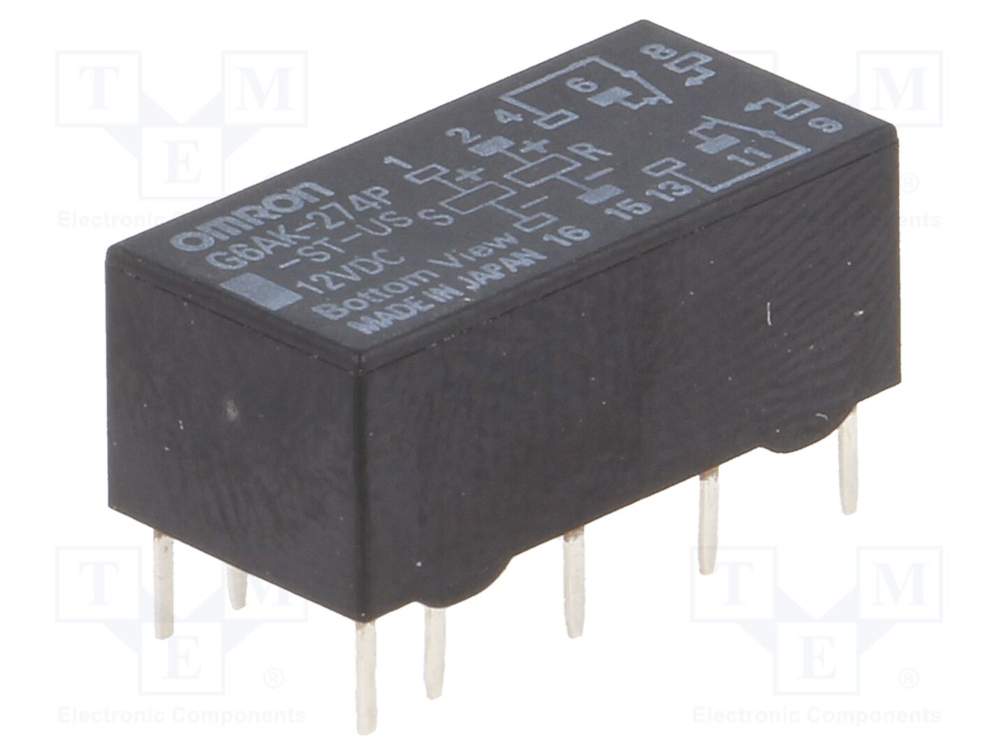 OMRON Electronic Components G6AK-274PST-US12 Sähkömagneettinen rele 12VDC