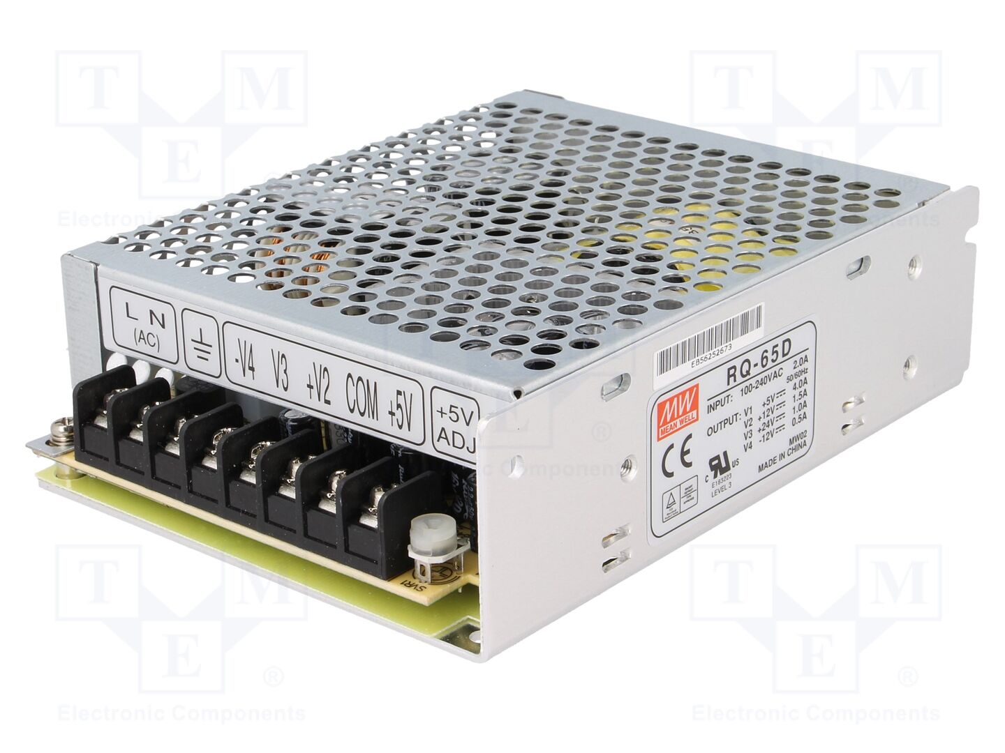MEAN WELL RQ-65D Sisäänrakennettu kytkentäsähkölaite 68W 5VDC