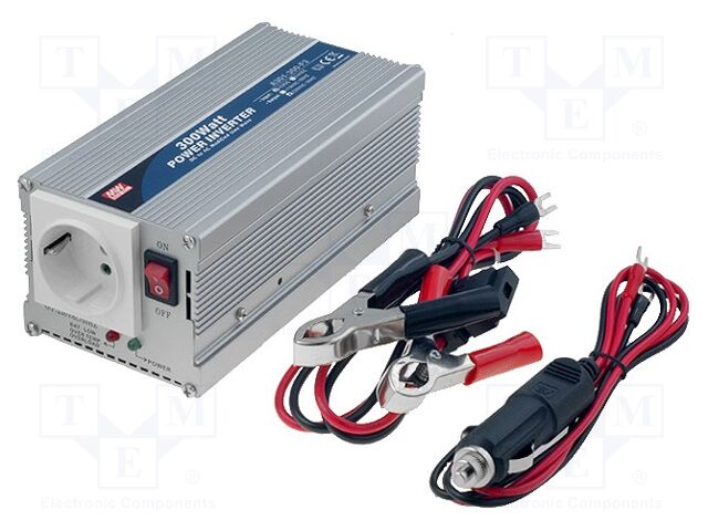 MEAN WELL A301-300-F3 DC/AC-muunnin 300W 10-15VDC 230VAC