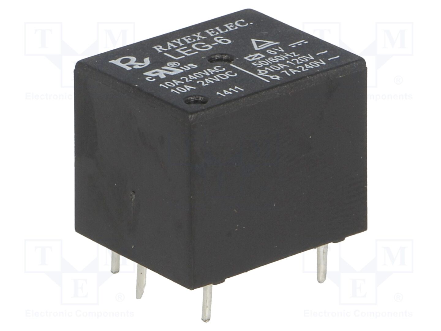 Recoy/RAYEX ELECTRONICS LEG-6 Sähkömagneettinen rele 6VDC (50 kpl erä)
