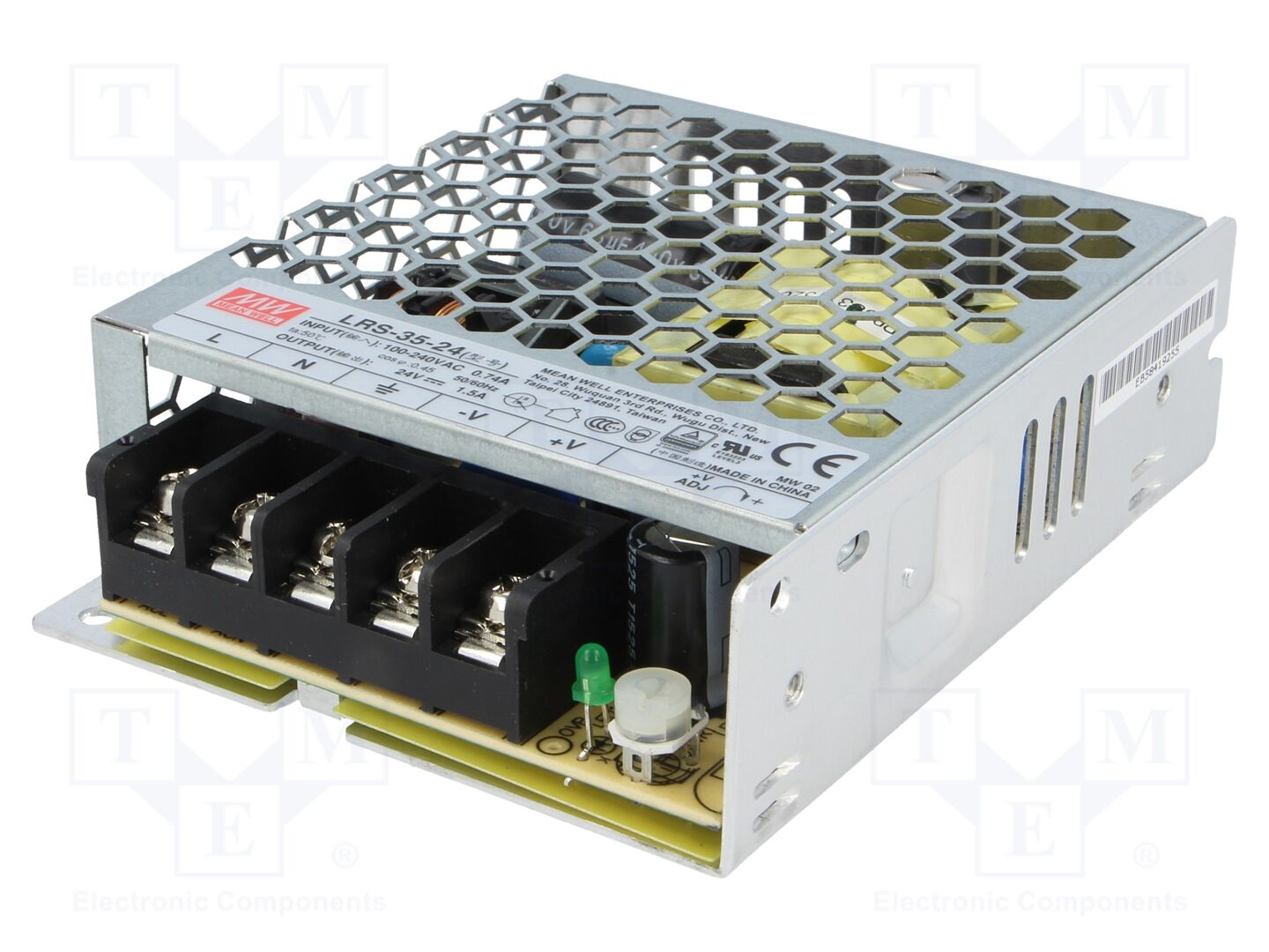 MEAN WELL LRS-35-24 Sisäänrakennettu kytkentävirtalähde 36W 24VDC
