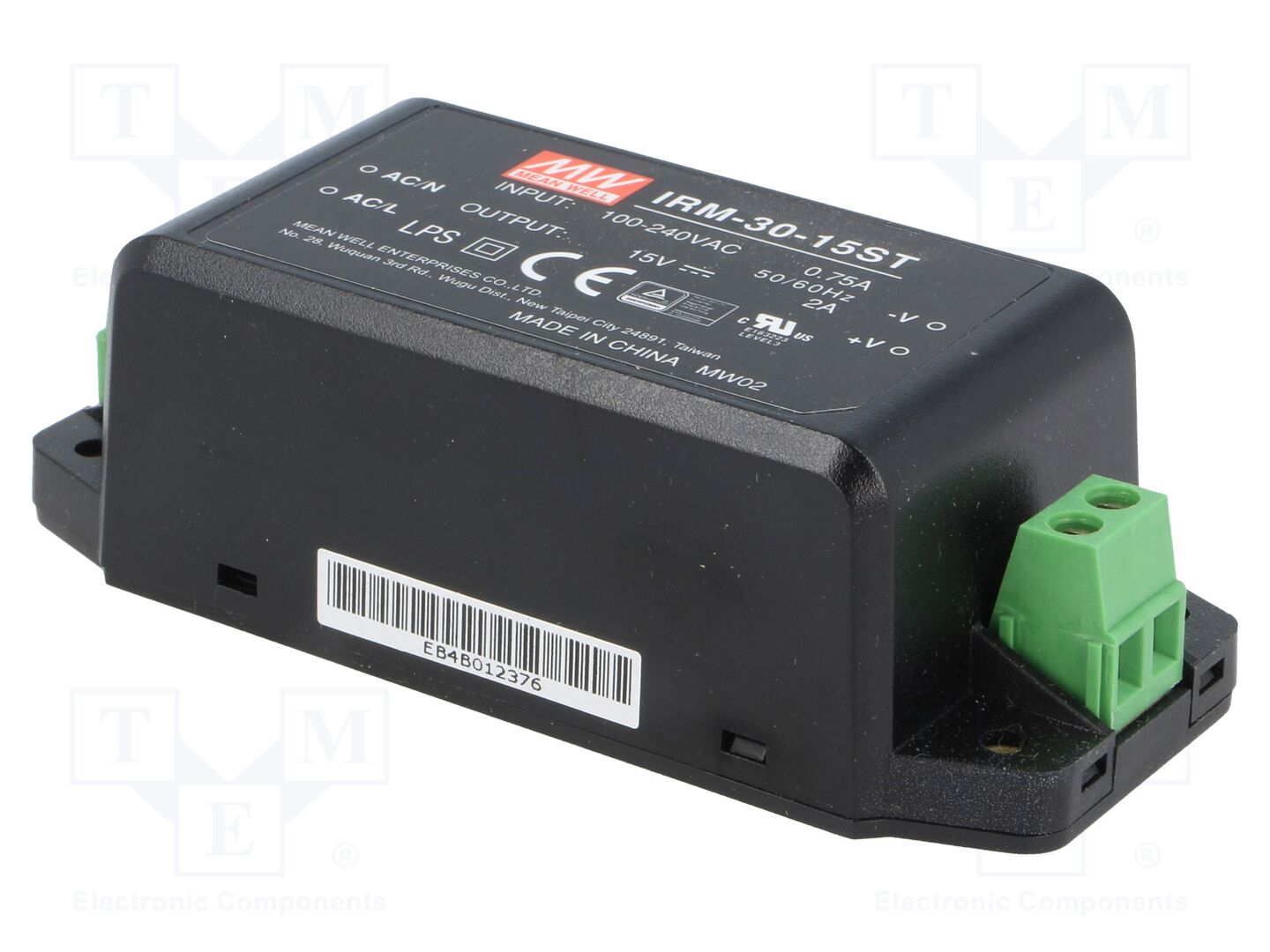 MEAN WELL IRM-30-15ST Sisäänrakennettu kytkentävirtalähde 30W 15VDC