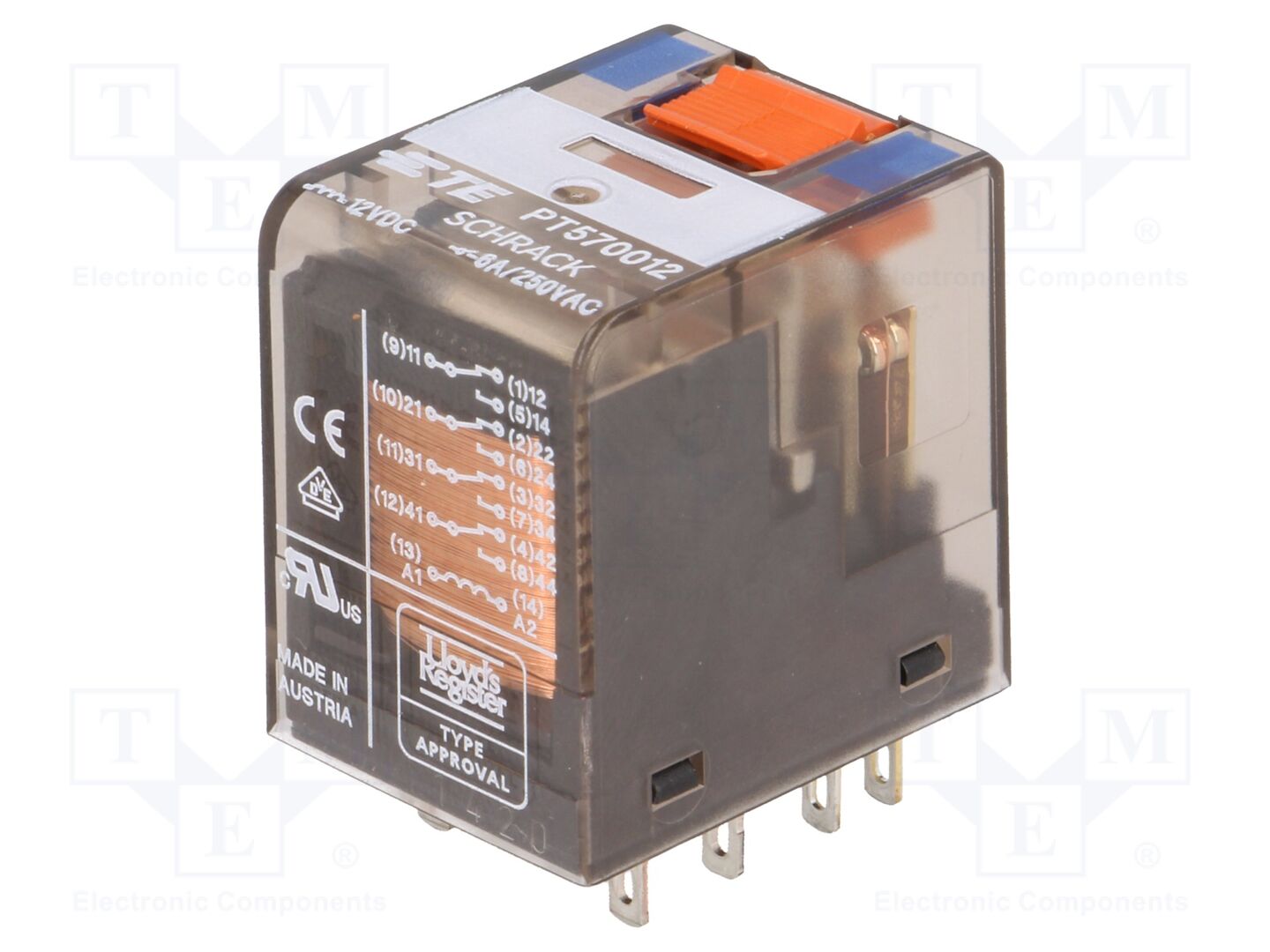 TE Connectivity PT570012 Sähkömagneettinen rele 12VDC