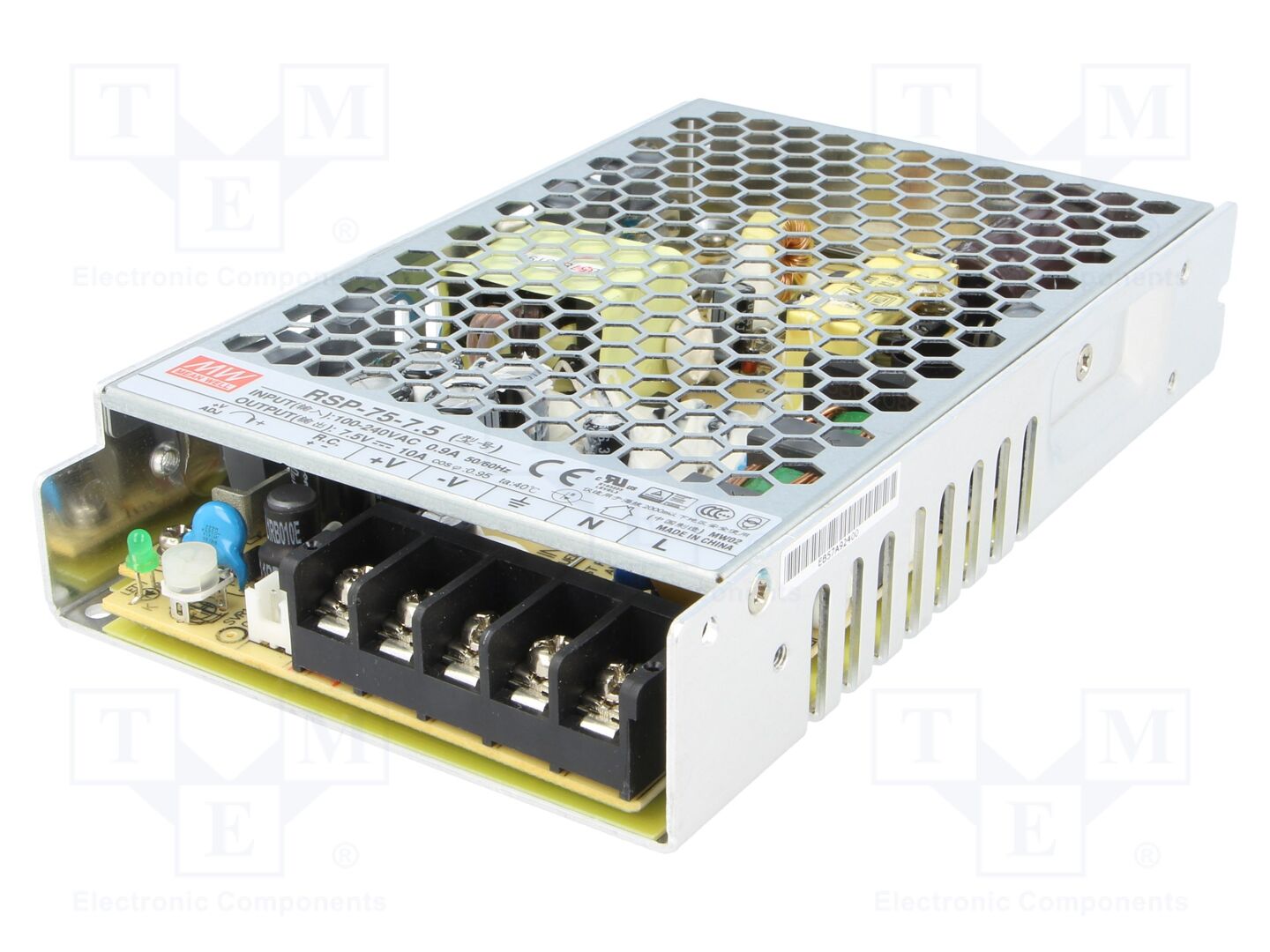 MEAN WELL RSP-75-7.5 Sisäänrakennettu kytkentäsähkölaite 75W 7.5VDC