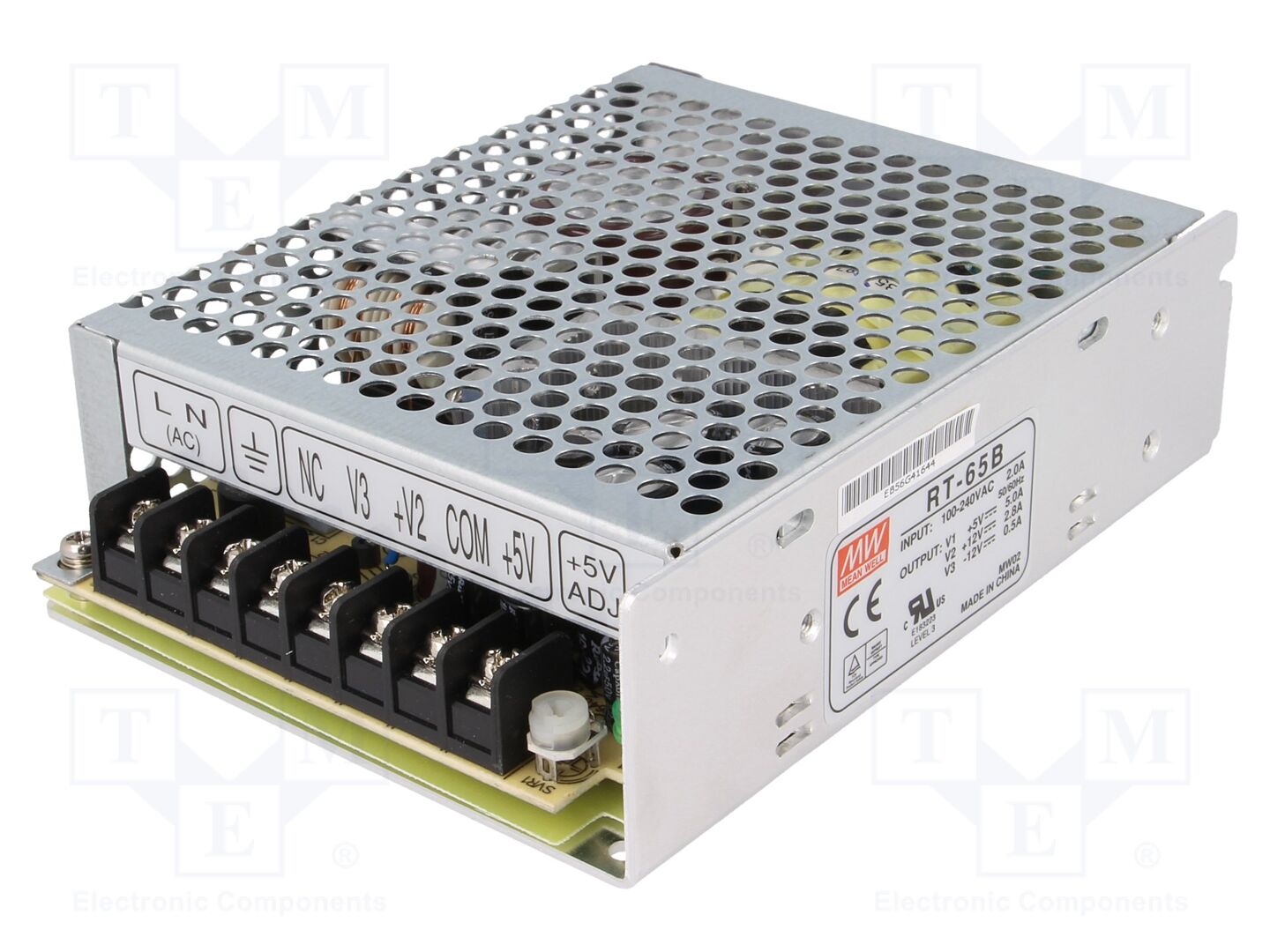 MEAN WELL RT-65B Sisäänrakennettu kytkentävirtalähde 64,6W 5VDC