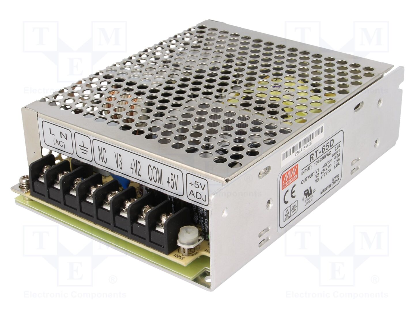 MEAN WELL RT-65D Sisäänrakennettu kytkentäsähkönsyöttö 68W 5VDC