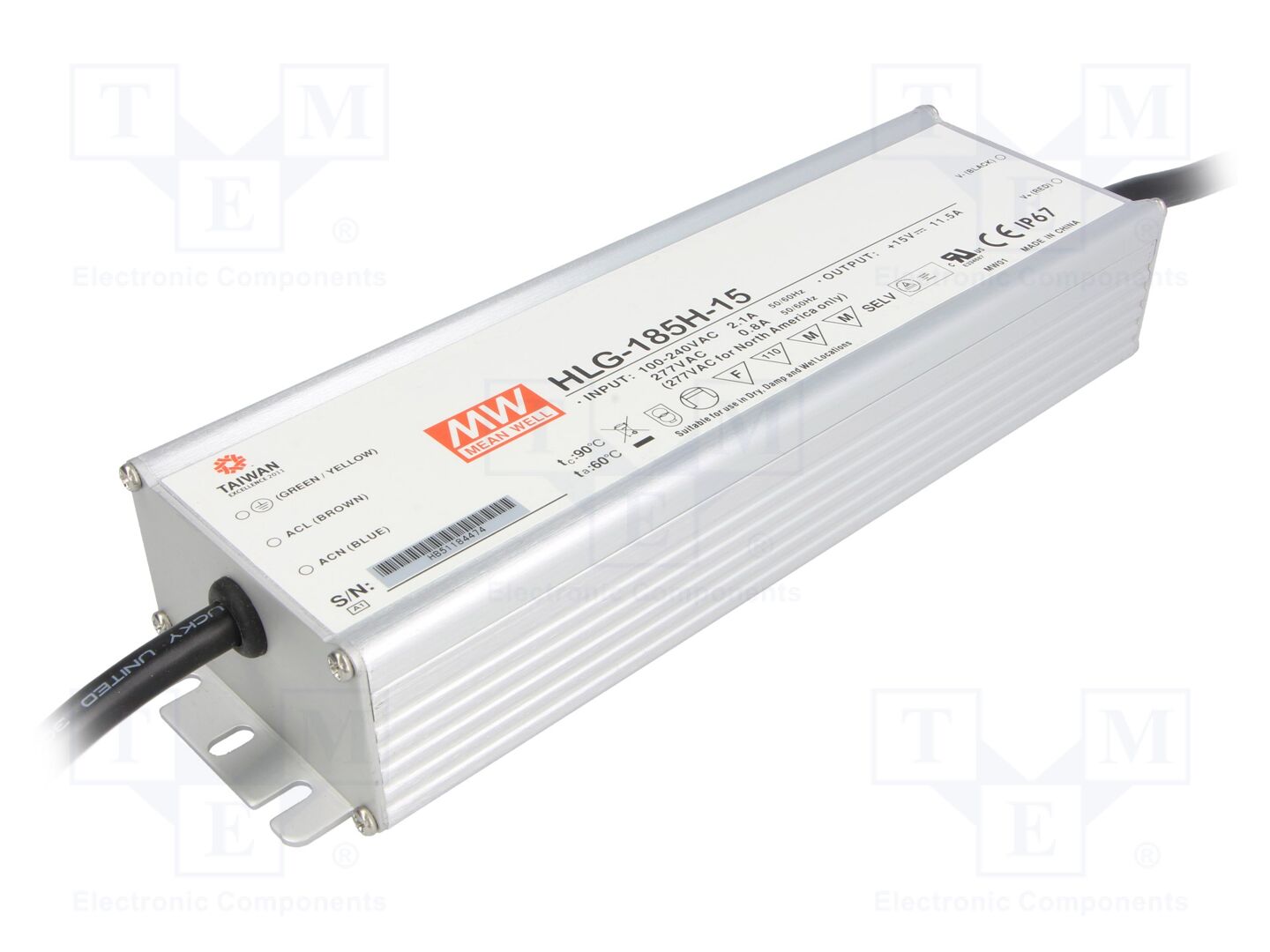 MEAN WELL HLG-185H-42 LED-verkkolaite 185W 42VDC 4.4A
