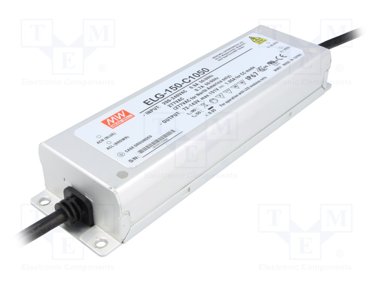 MEAN WELL ELG-150-C1050 LED-verkkolaite 150W 72-143VDC 1050mA