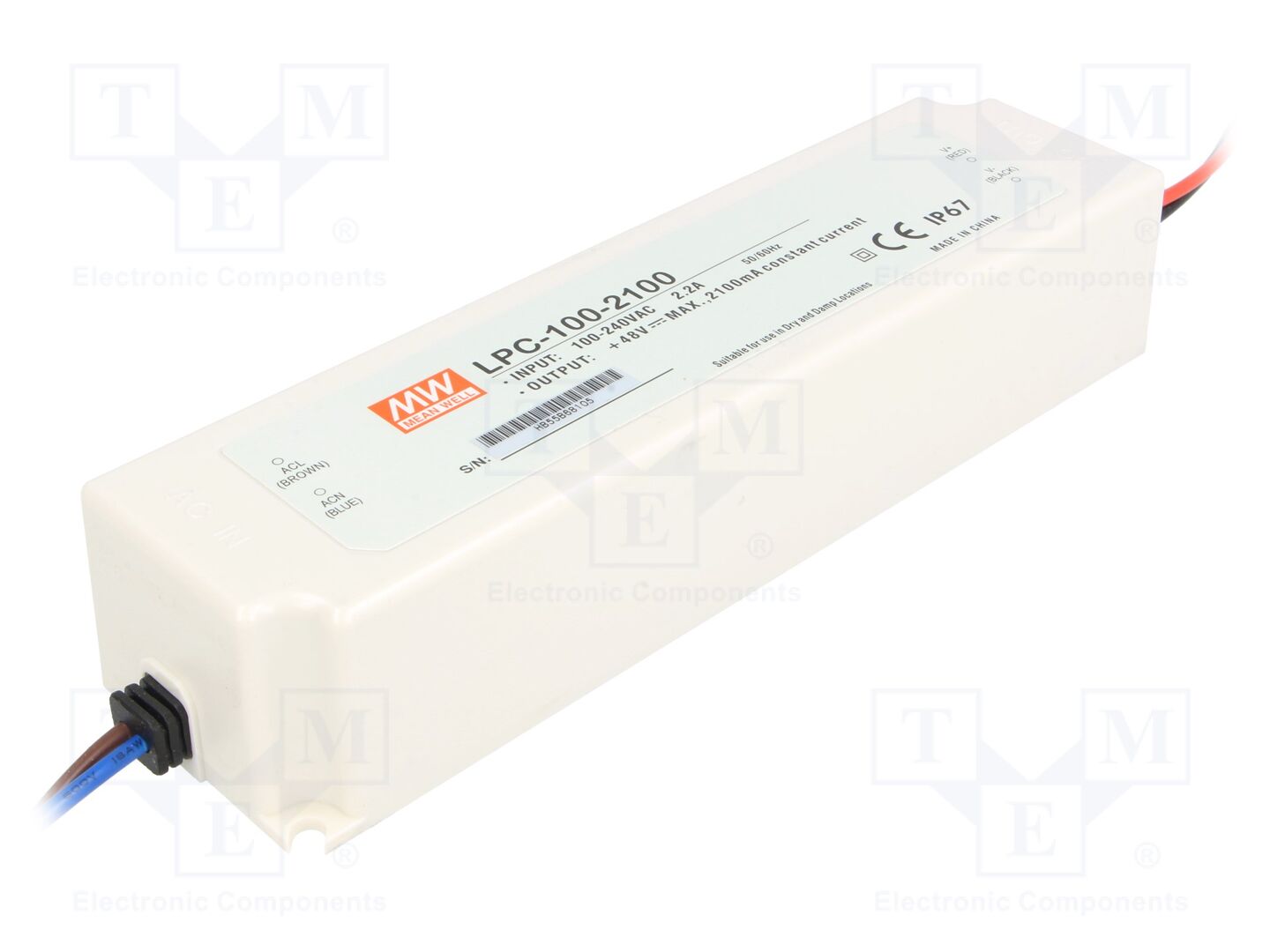 MEAN WELL LPC-100-2100 LED-verkkolaite 100,8W 24-48VDC 2100mA