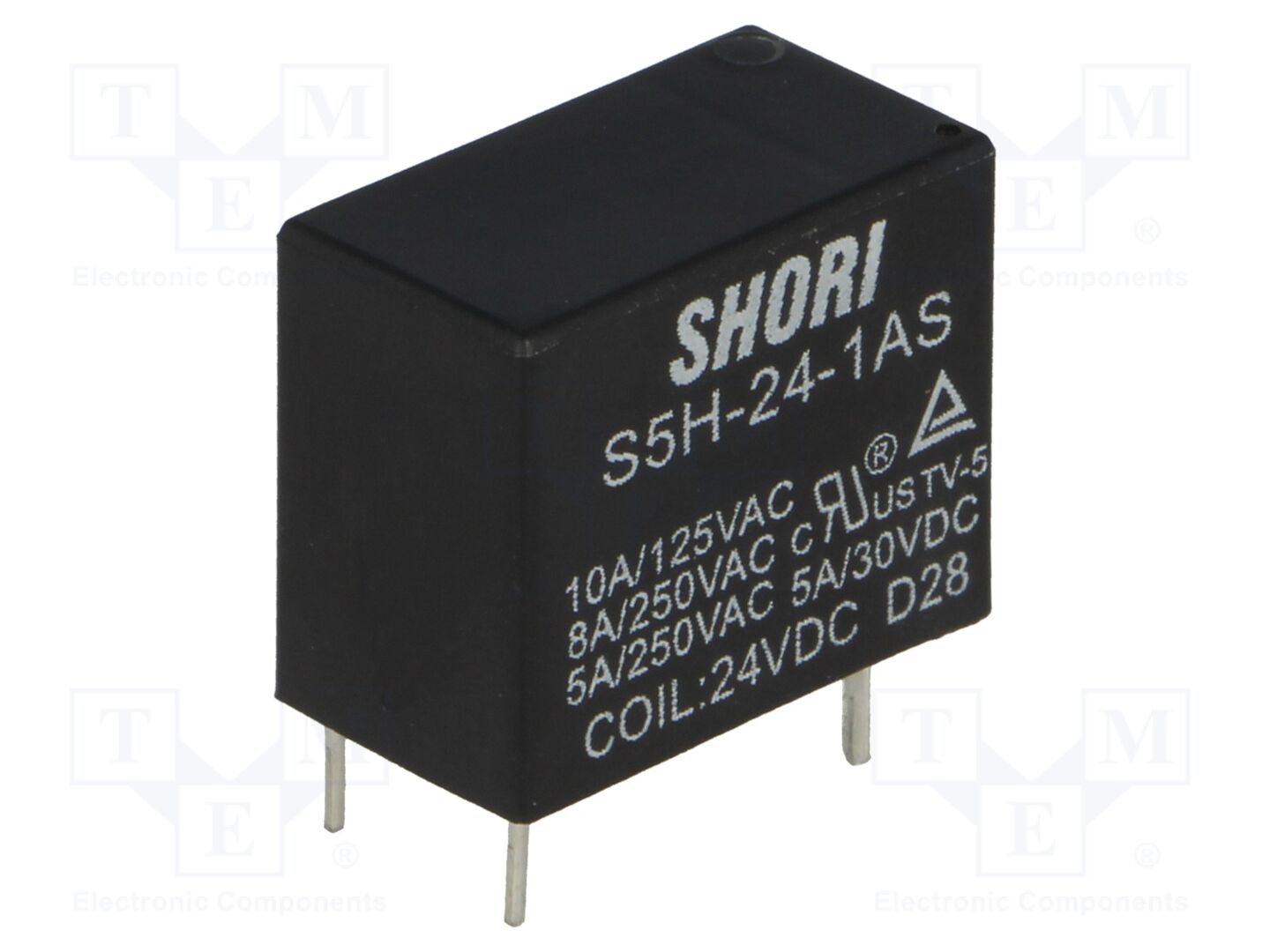 SHORI ELECTRIC S5H-24-1AS Sähkömagneettinen rele 24VDC (50 kpl erä)