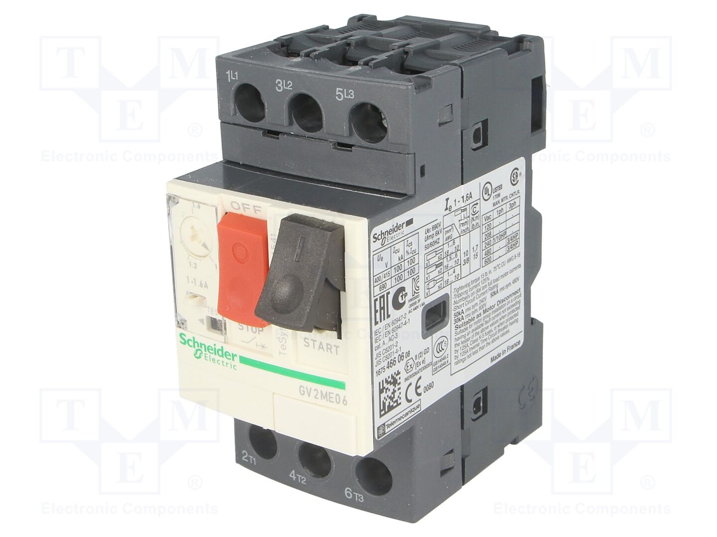 SCHNEIDER ELECTRIC GV2ME06 Moottorinsuojakatkaisija 0.37/0.55kW
