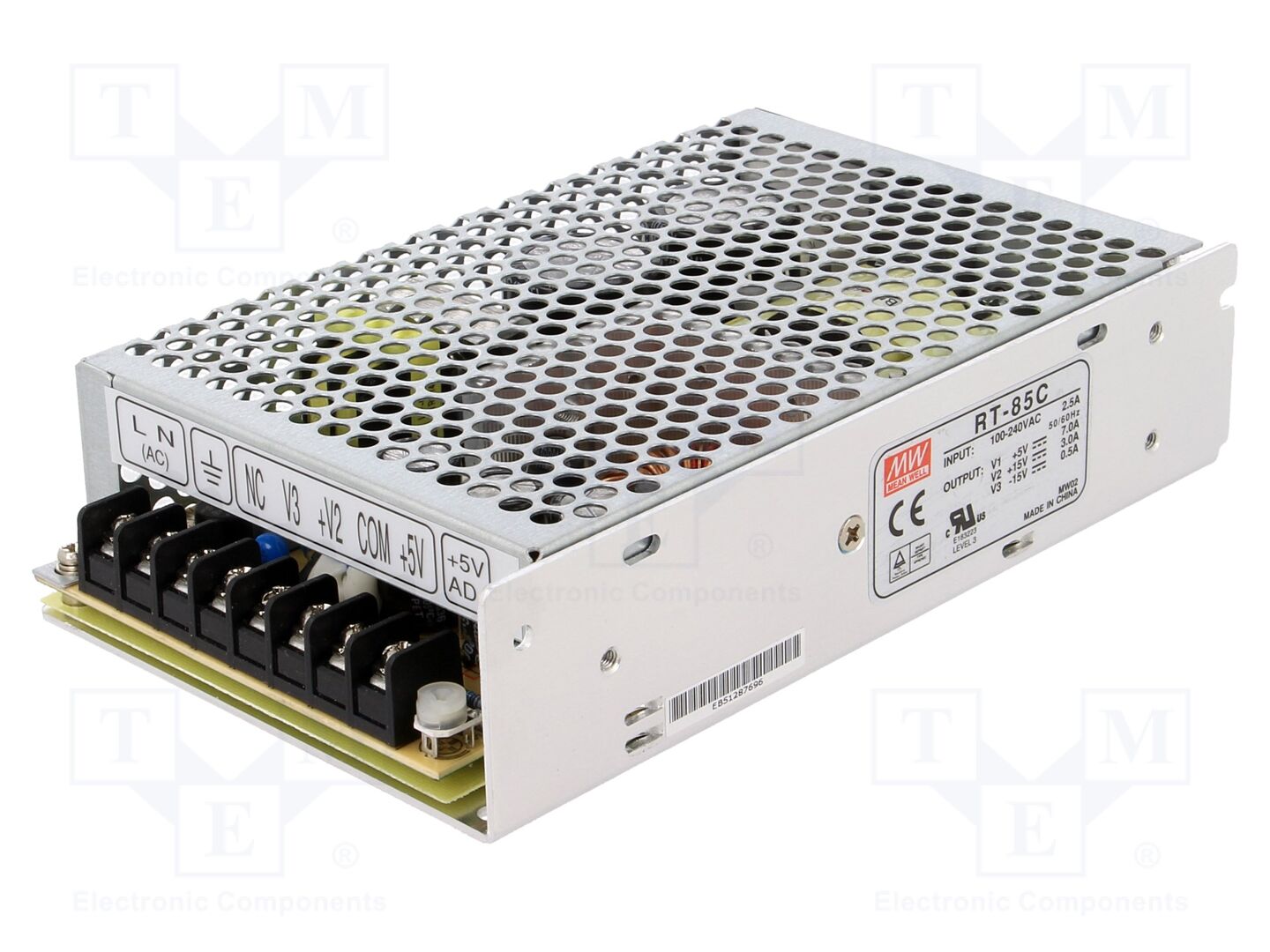 MEAN WELL RT-85C Sisäänrakennettu kytkentäsähkölaite 87,5W 5VDC