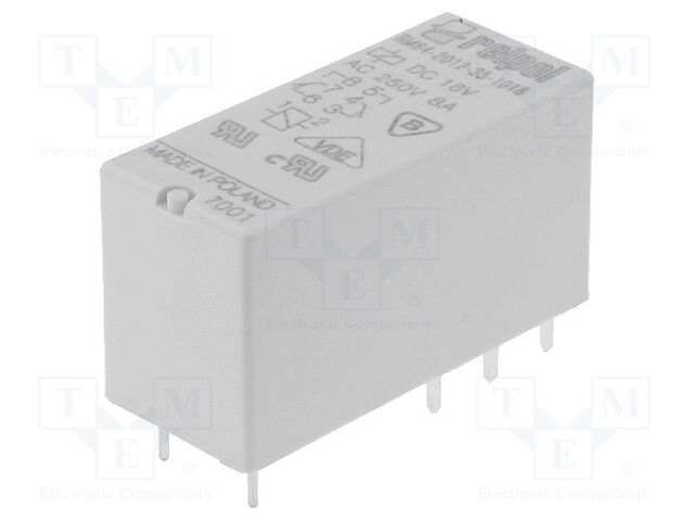 RELPOL RM84-2012-35-1018 Sähkömagneettinen rele 18VDC