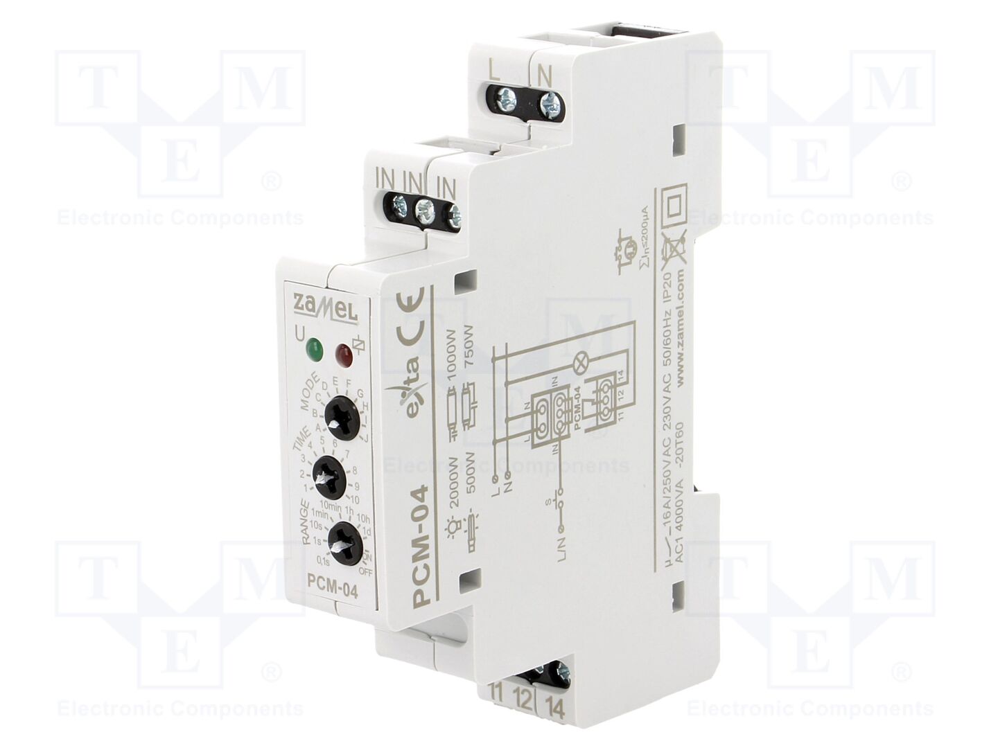 ZAMEL PCM-04 Ajastin 250VAC/16A