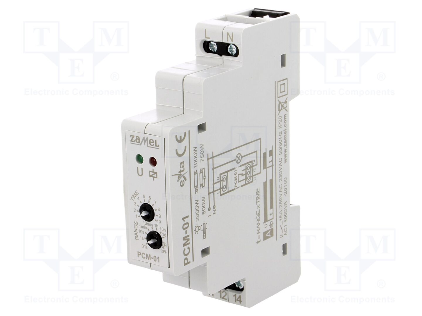 ZAMEL PCM-01 Analoginen ajastin 250VAC/16A