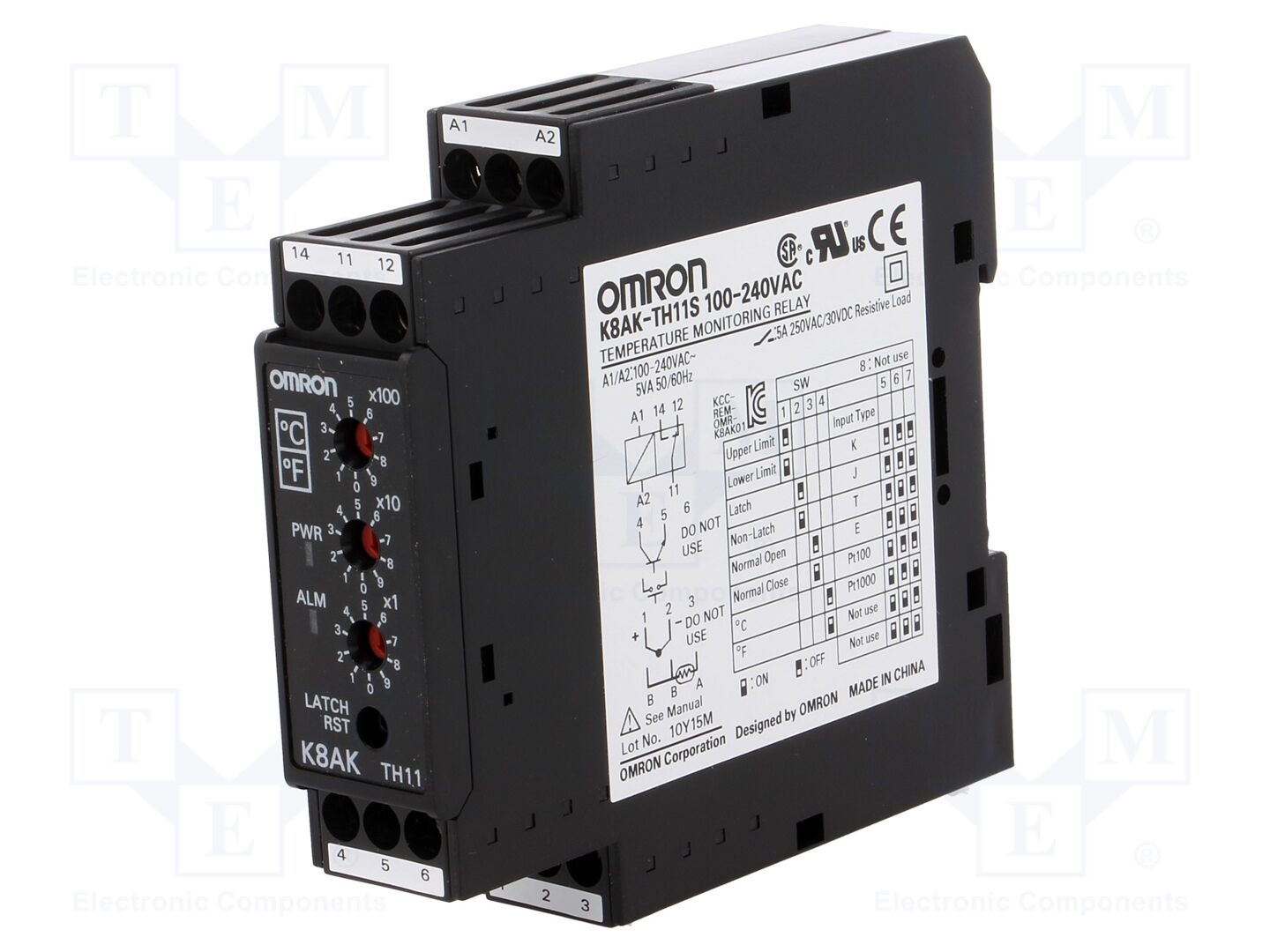 OMRON K8AK-TH11S-230 Lämpötilavalvontarele 100-240VAC