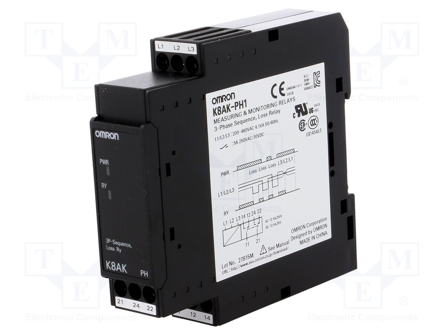 OMRON K8AK-PH1 Valvontarele DPDT