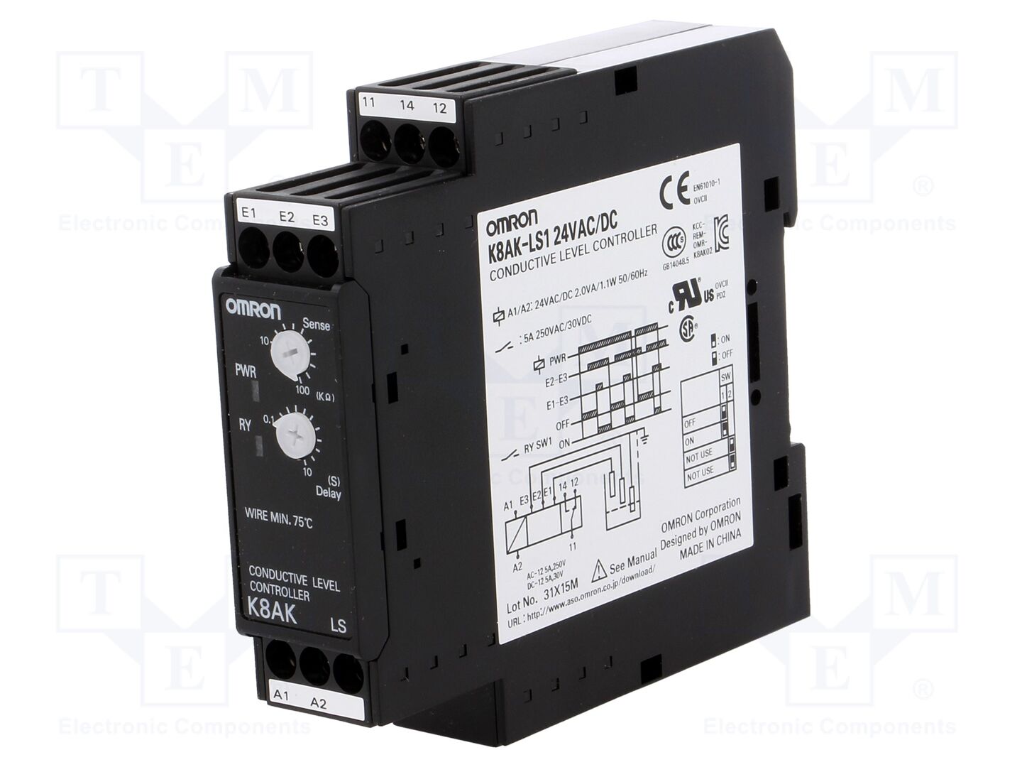 OMRON K8AK-LS1-24 Valvontarele 24VAC/DC