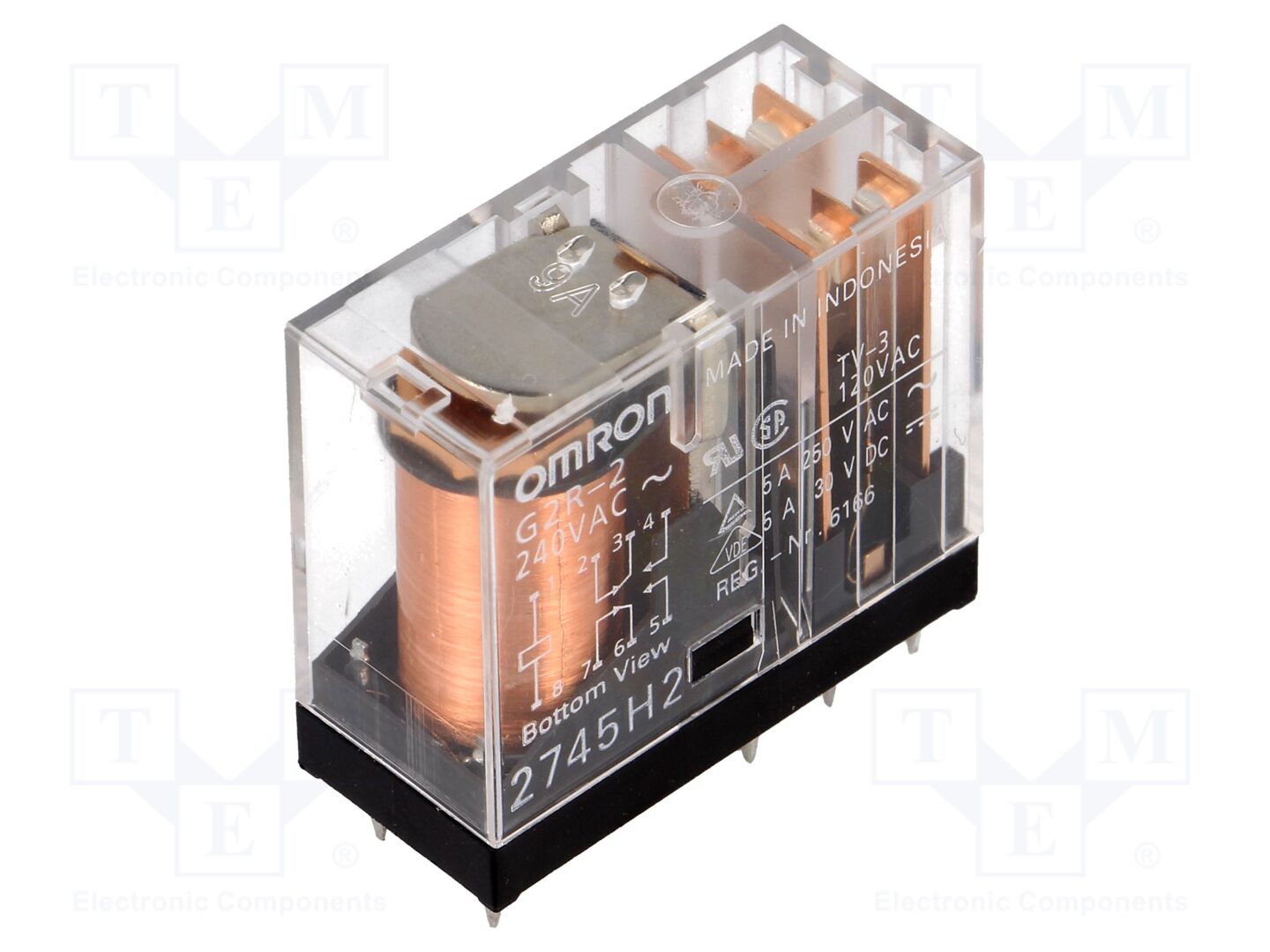 OMRON Electronic Components G2R-2-240AC Sähkömagneettinen rele 240VAC