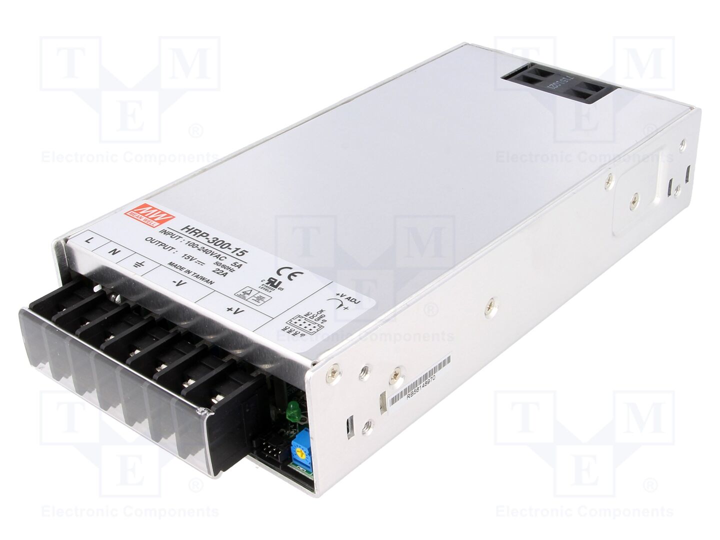 MEAN WELL HRP-300-15 Sisäänrakennettu kytkentäsähkölaite 330W 15VDC