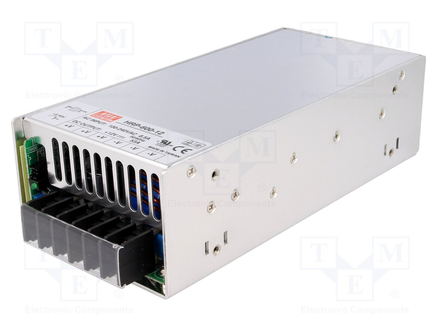 MEAN WELL HRP-600-12 Sisäänrakennettu kytkentävirtalähde 636W 12VDC