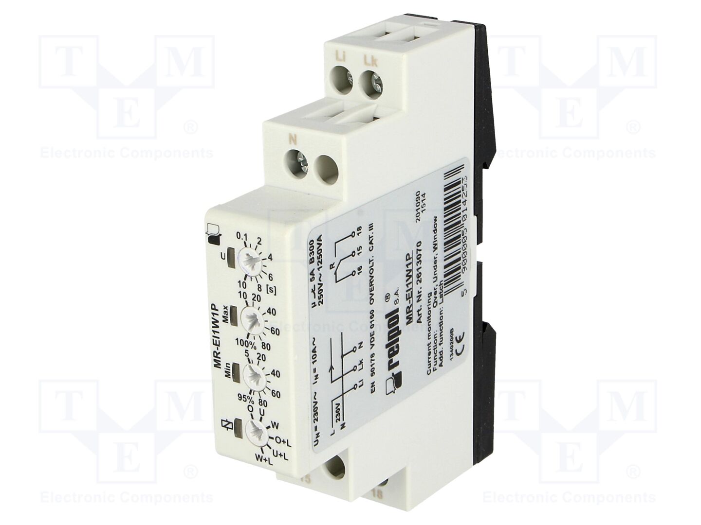 RELPOL MR-EI1W1P Virranvalvontarele 230VAC