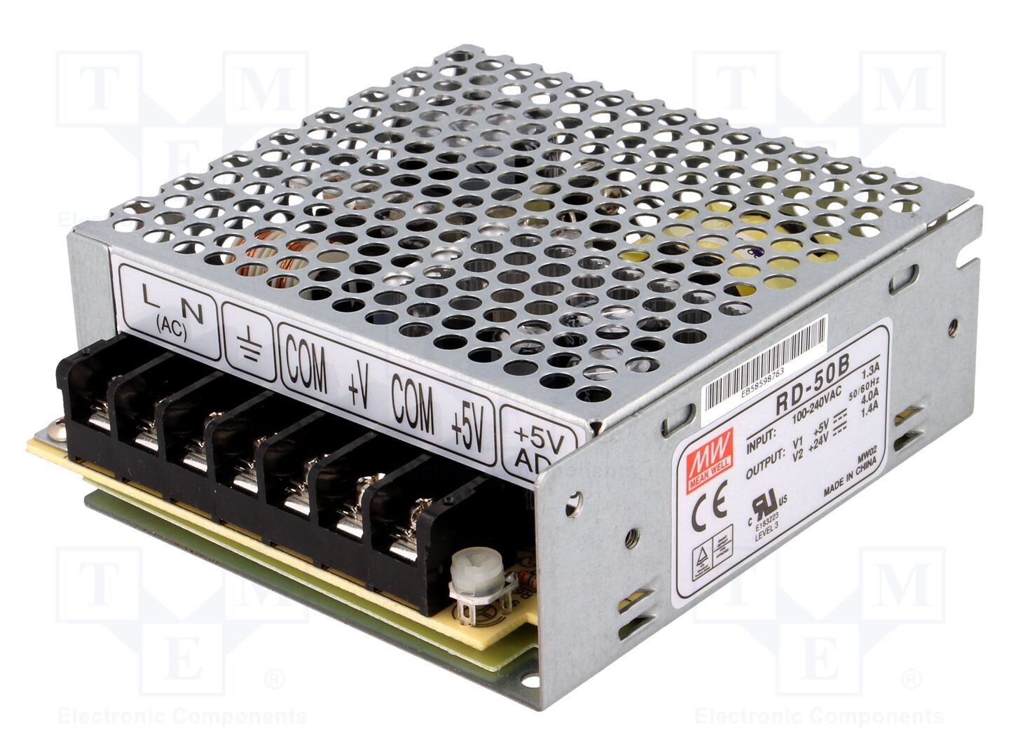 MEAN WELL RD-50B Sisäänrakennettu kytkentäsähkölaite 53,6W 5VDC