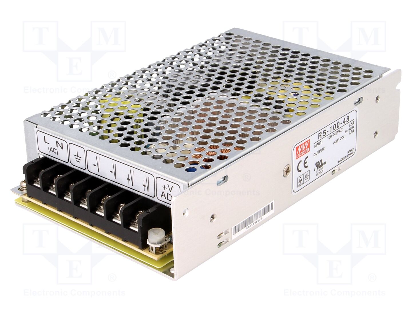 MEAN WELL RS-100-48 Sisäänrakennettu kytkentäsähkölaite 100W 48VDC