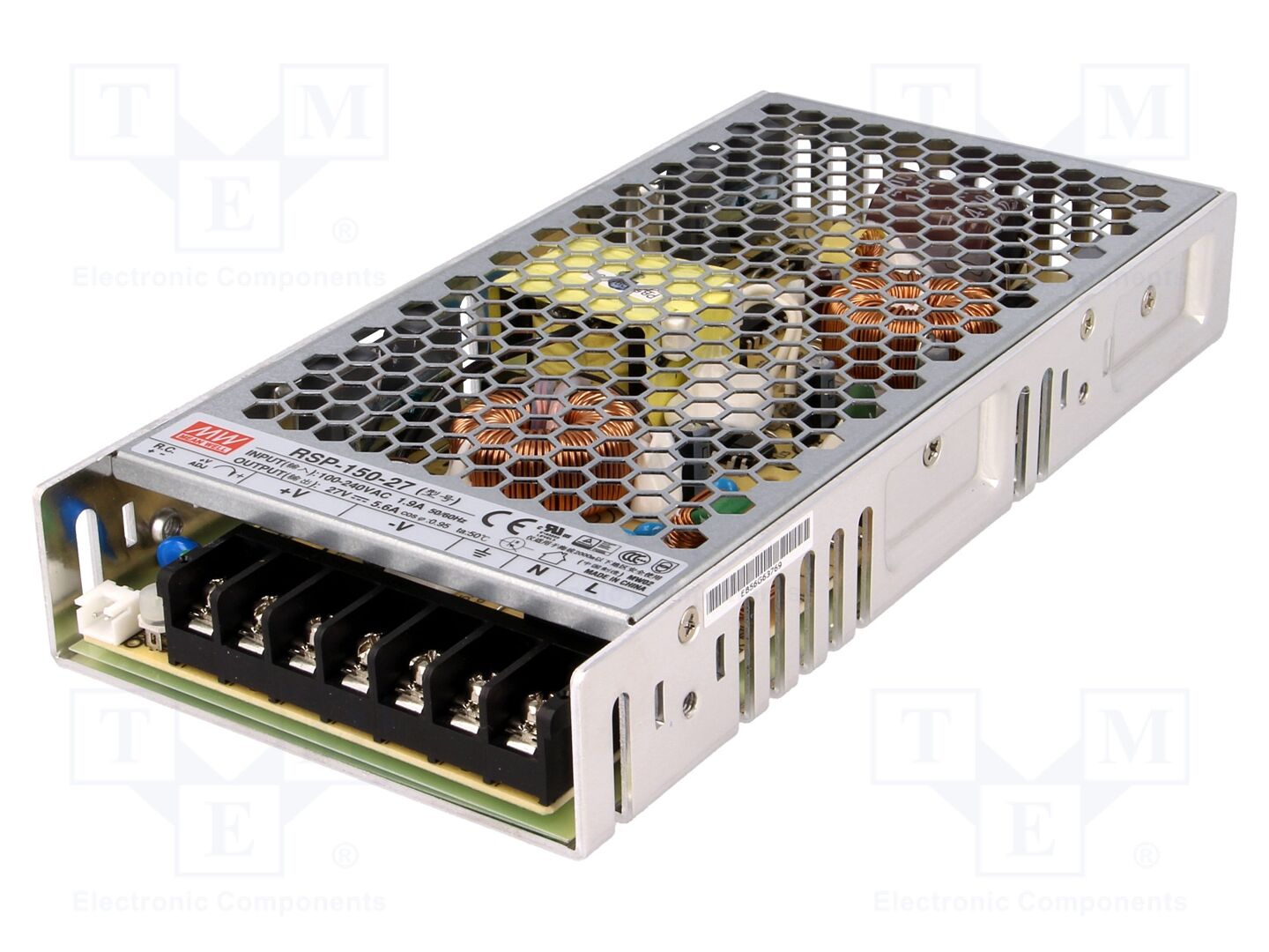 MEAN WELL RSP-150-27 Sisäänrakennettu kytkentäsähkönsyöttö 151,2W 27VDC