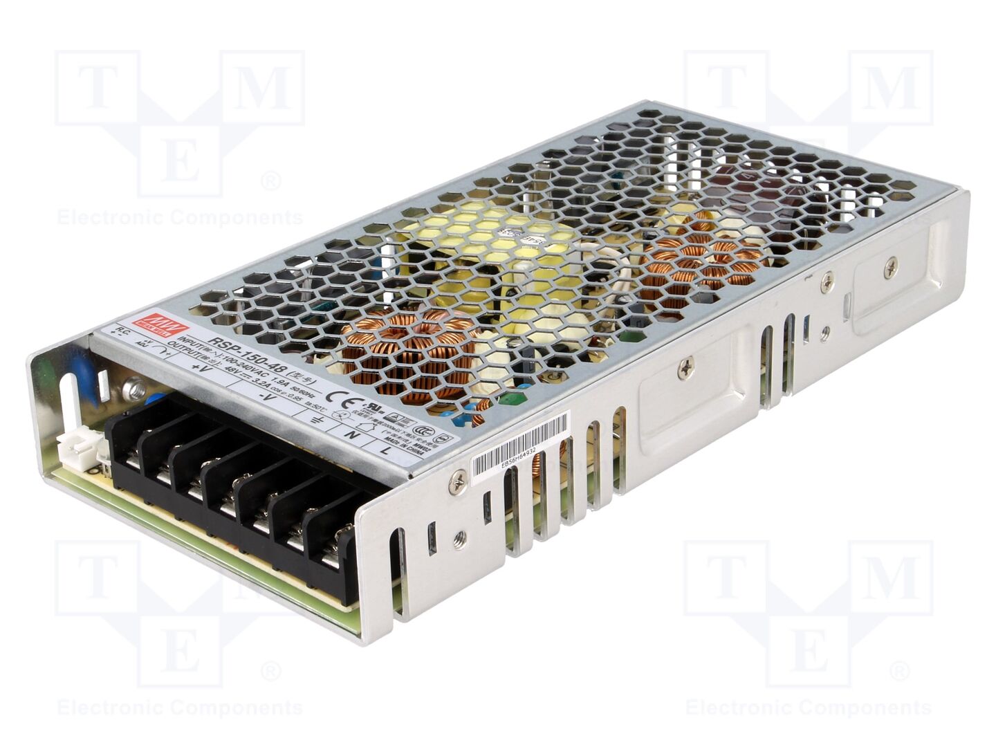 MEAN WELL RSP-150-48 Sisäänrakennettu kytkentäsähkölaite 153,6W 48VDC
