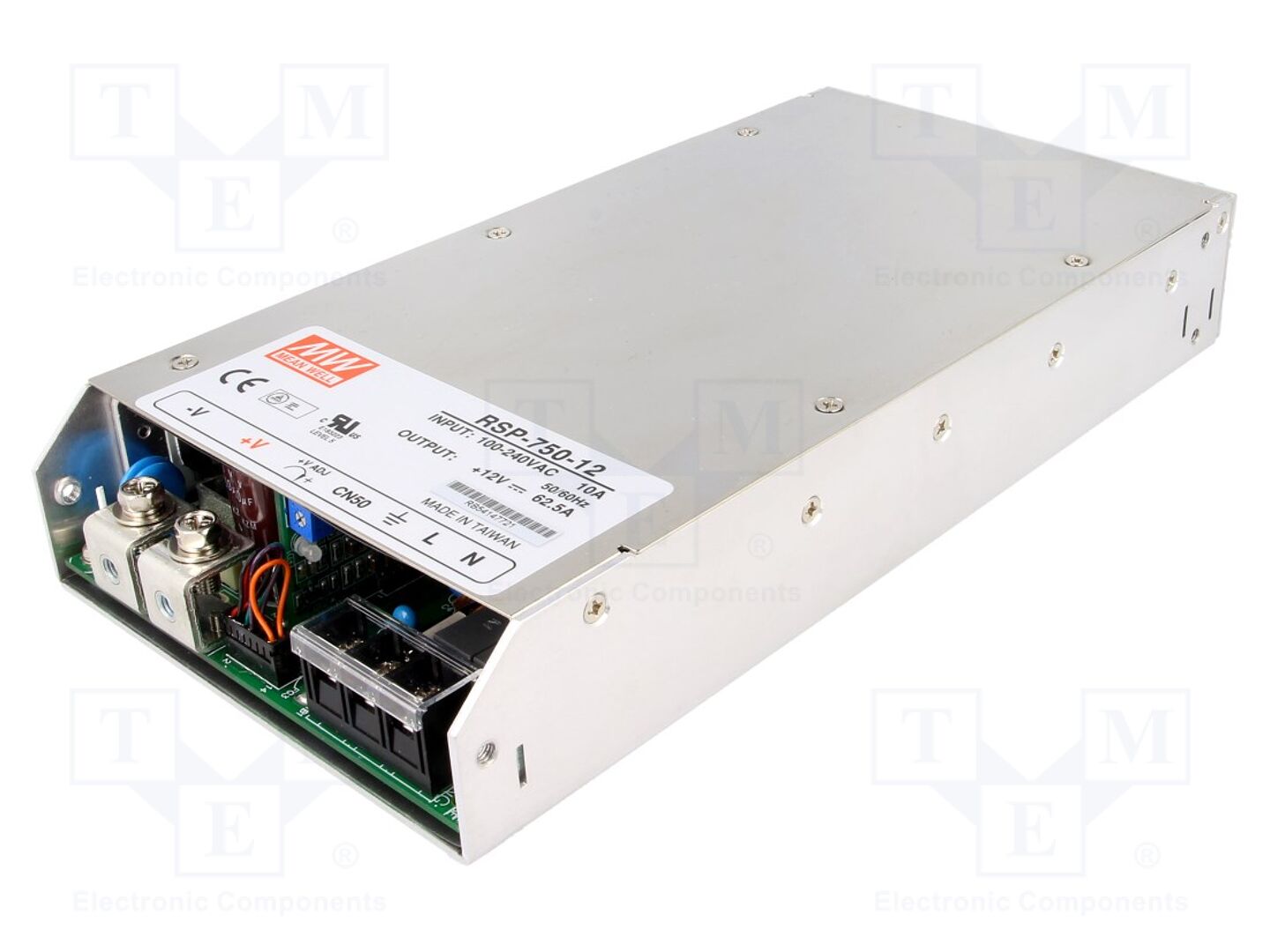 MEAN WELL RSP-750-12 Sisäänrakennettu kytkentäsähkölaite 750W 12VDC