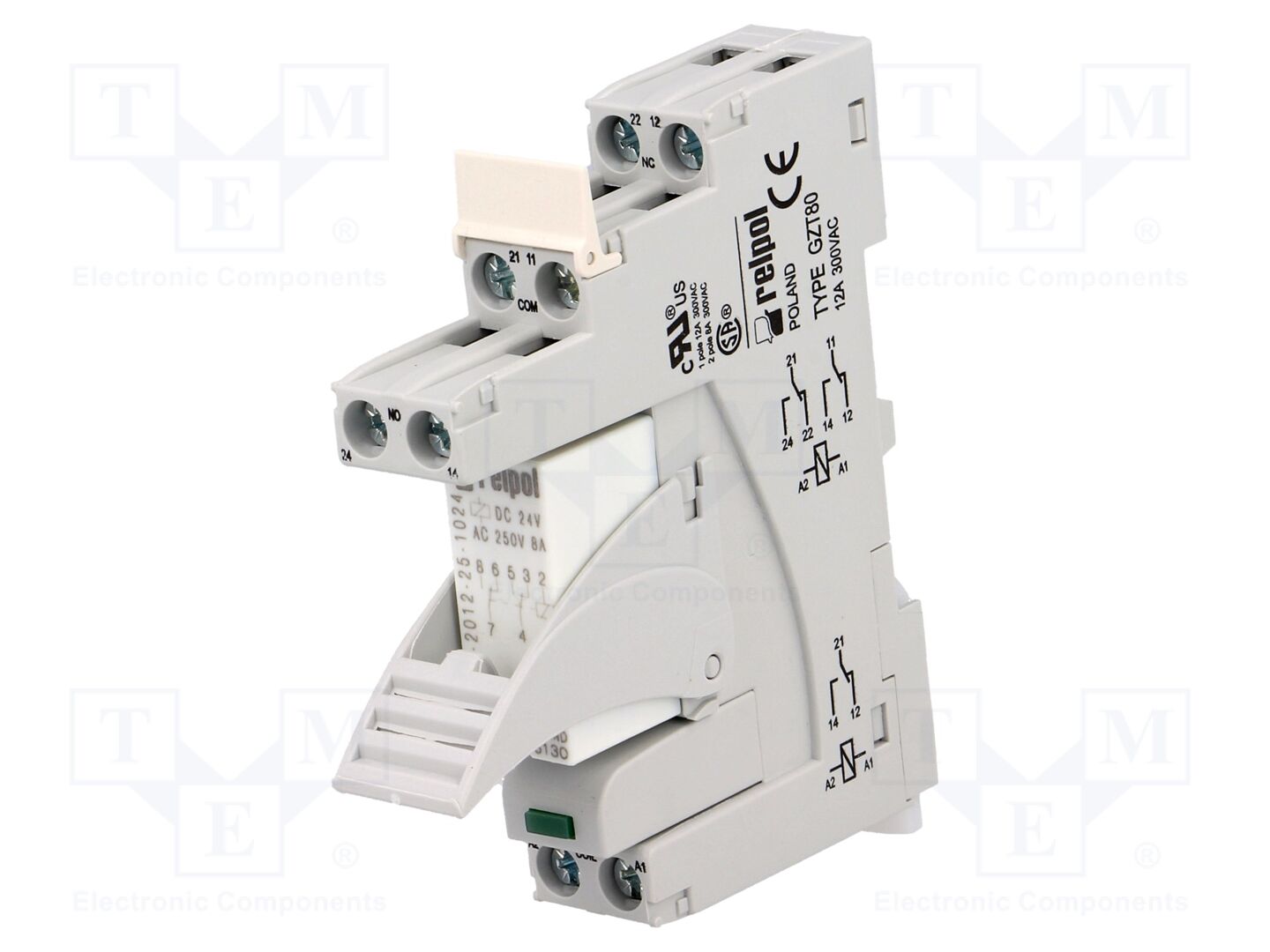 RELPOL PI84-24DC-M41G Sähkömagneettinen rele DPDT 24VDC