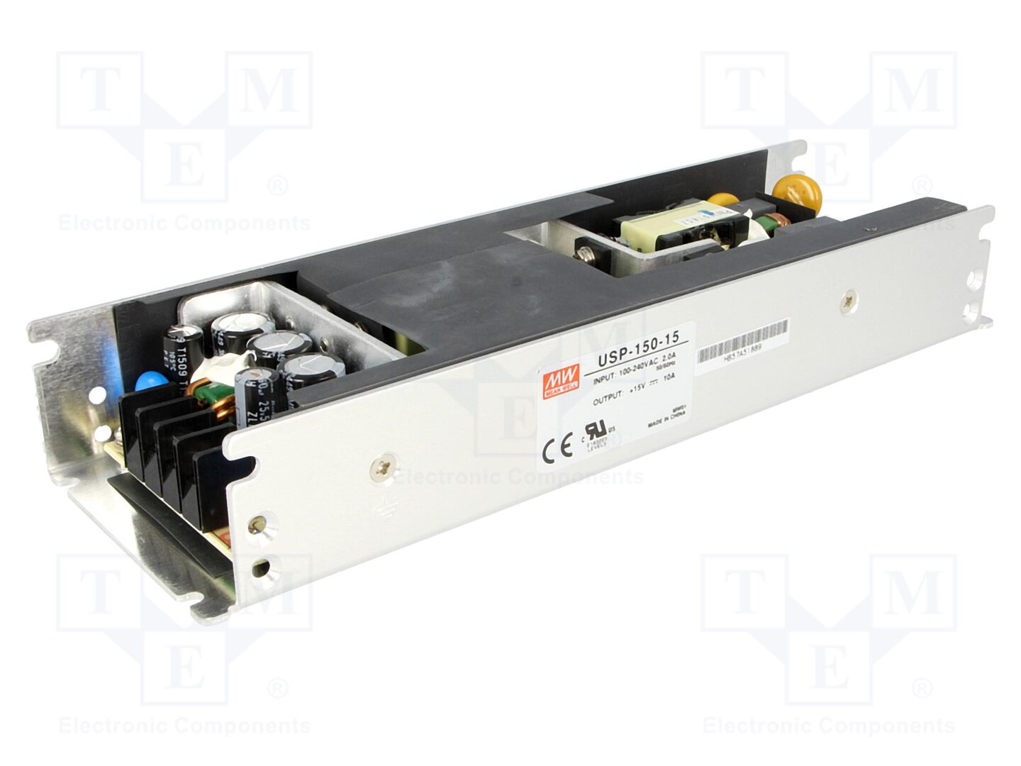 MEAN WELL USP-150-15 Sisäänrakennettu kytkentäsähkölaite 150W 15VDC