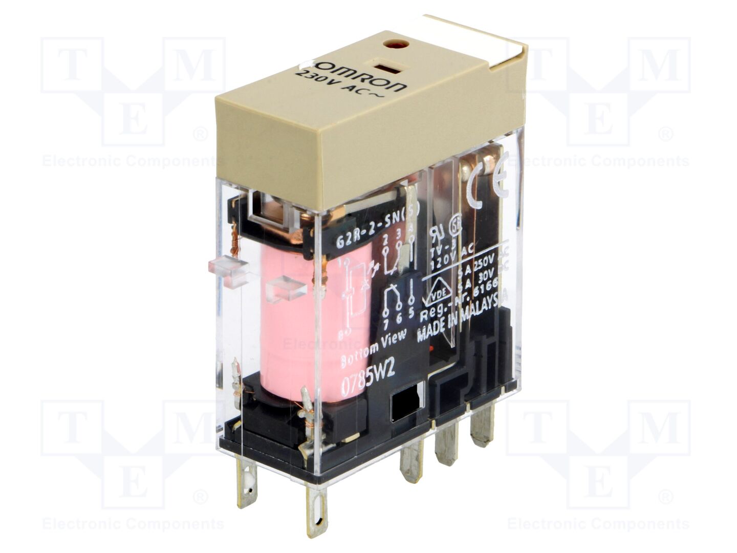 OMRON G2R-2-SN-230AC Sähkömagneettinen rele 230VAC
