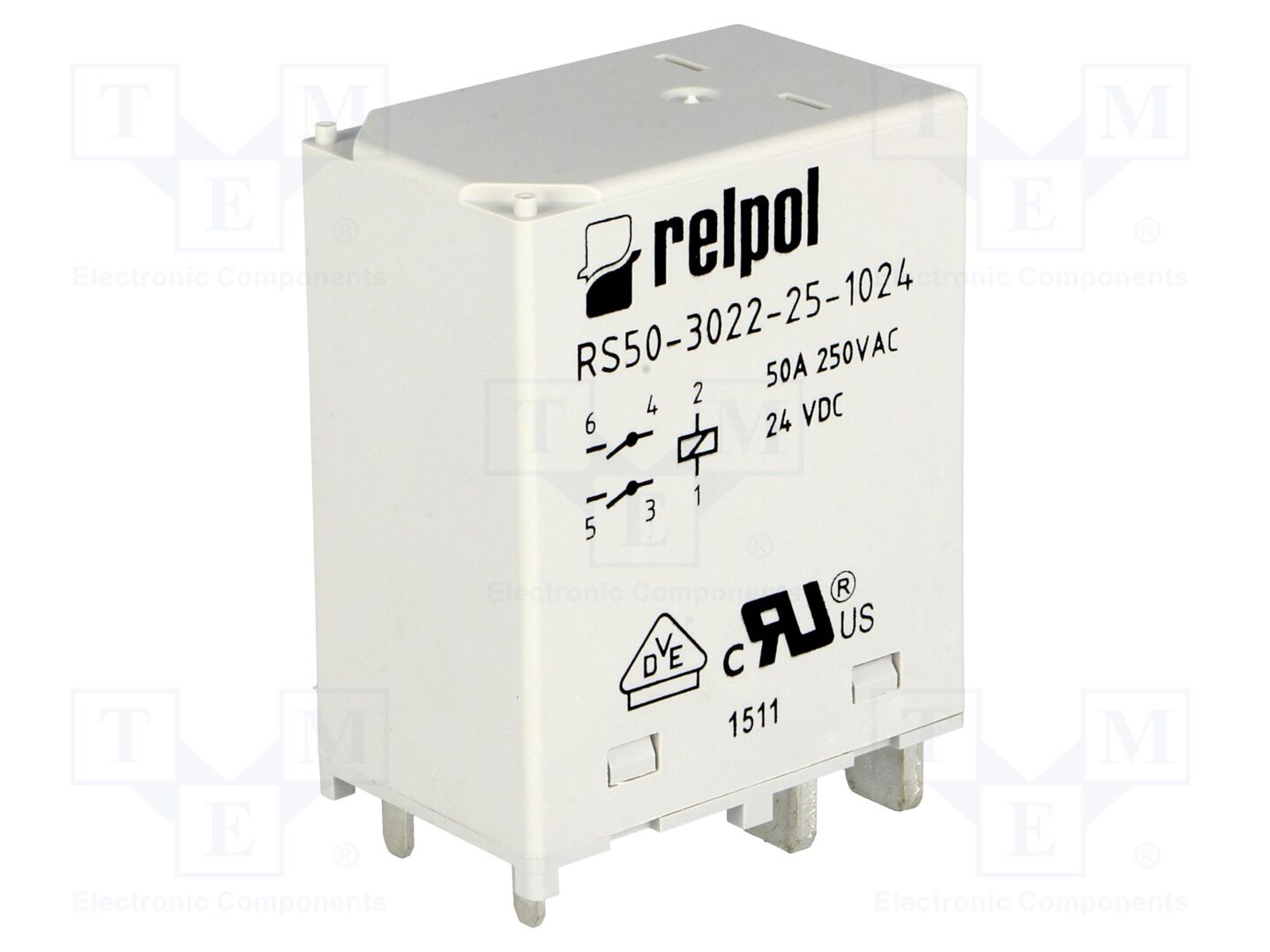 RELPOL RS50-Z-24VDC Sähkömagneettinen rele 24VDC