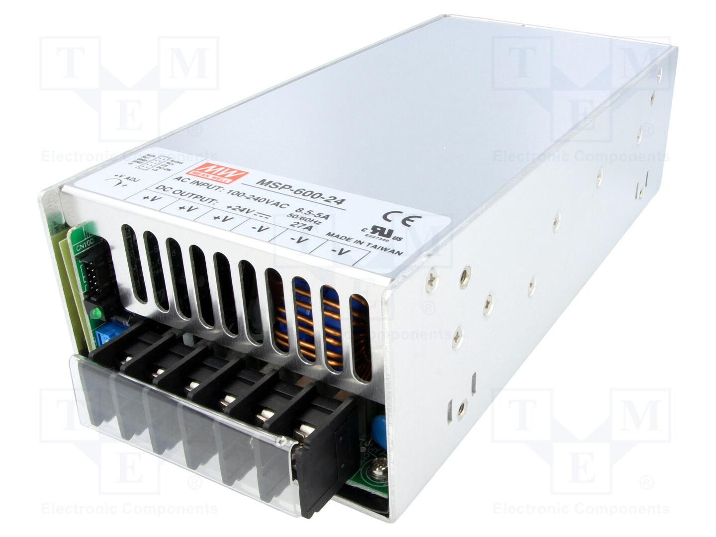 MEAN WELL MSP-600-24 Sisäänrakennettu kytkentäsähkölaite 648W 24VDC