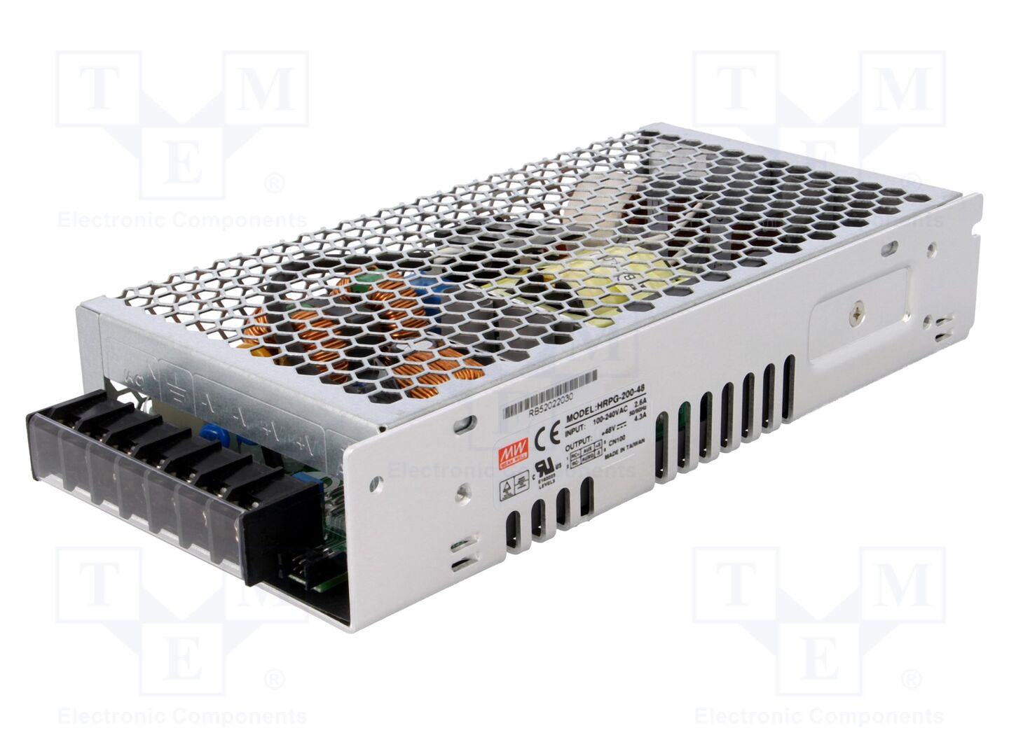 MEAN WELL HRPG-200-48 Sisäänrakennettu kytkentävirtalähde 206,4W 48VDC