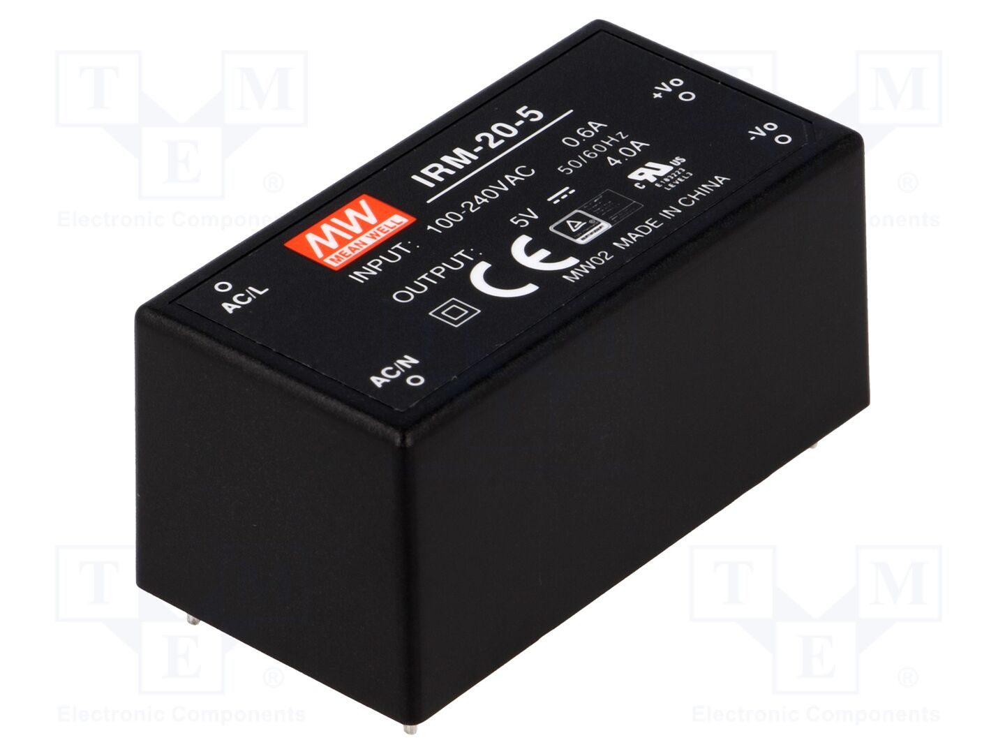 MEAN WELL IRM-20-5 PCB AC/DC muunnin 20W